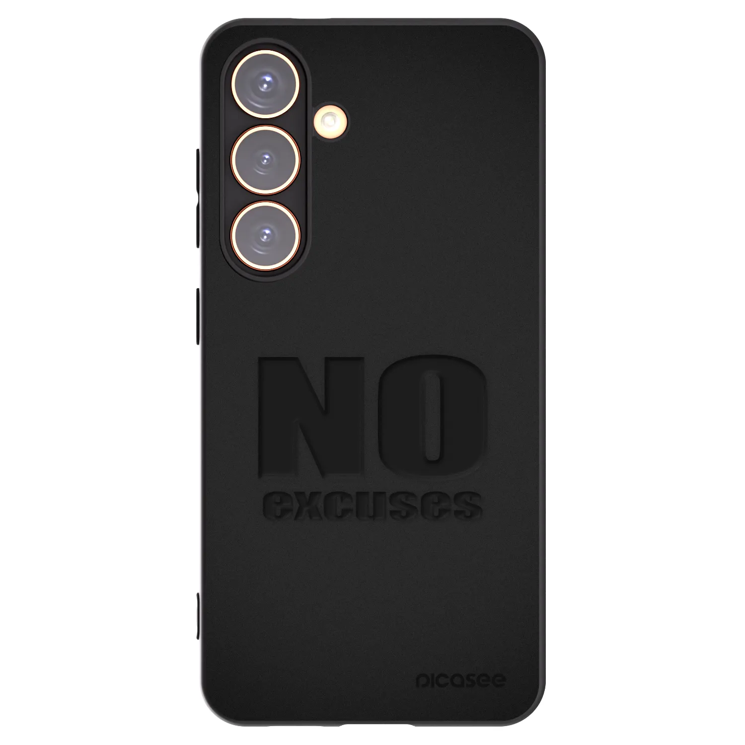 Picasee Μαύρη θήκη σιλικόνης για Samsung Galaxy S24 S921B 5G - No Excuses