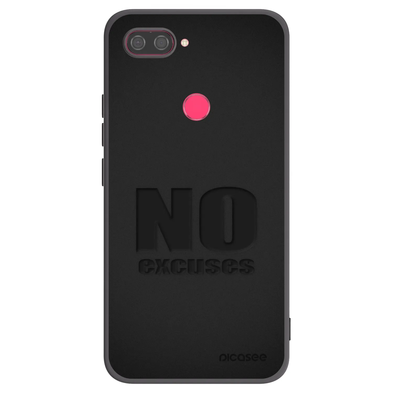 Picasee Μαύρη θήκη σιλικόνης για Xiaomi Mi 8 Lite - No Excuses