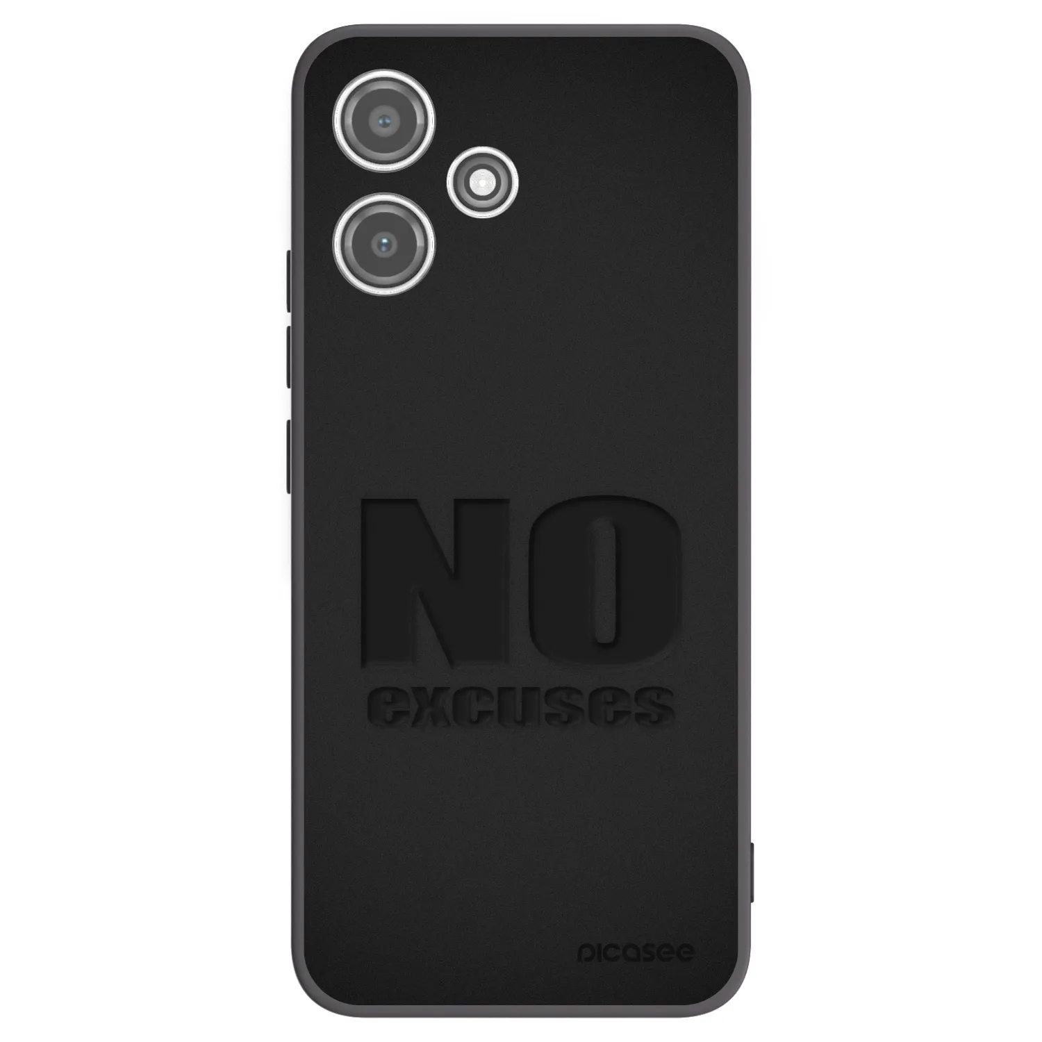 Picasee Μαύρη θήκη σιλικόνης για Xiaomi Redmi 12 5G - No Excuses