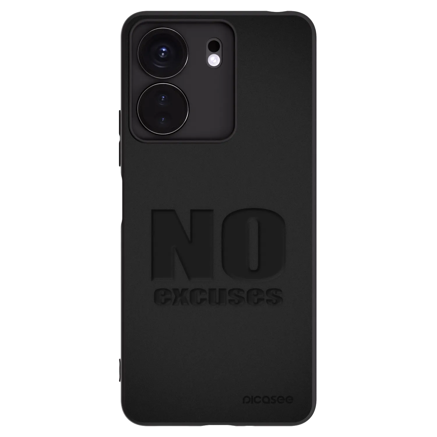 Picasee Μαύρη θήκη σιλικόνης για Xiaomi Redmi 13C 4G - No Excuses