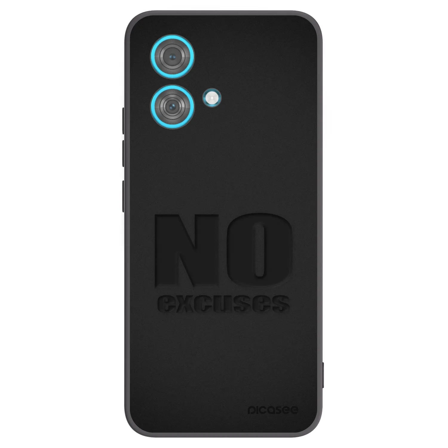 Picasee Μαύρη θήκη σιλικόνης για Motorola Edge 40 Neo - No Excuses