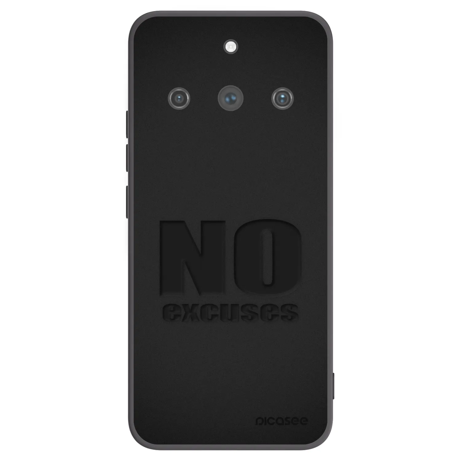 Picasee Μαύρη θήκη σιλικόνης για Realme 11 Pro+ - No Excuses