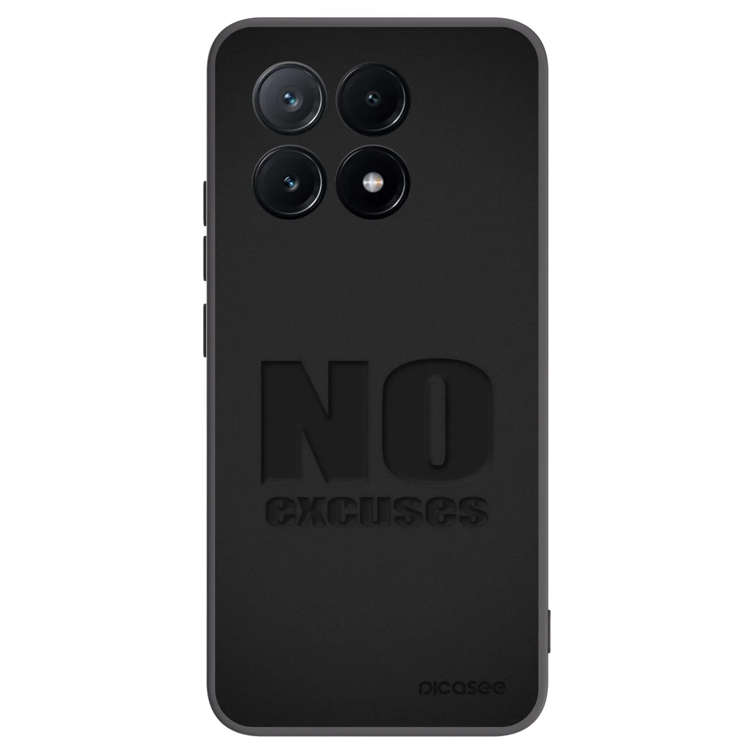 Picasee Μαύρη θήκη σιλικόνης για Xiaomi Poco X6 Pro - No Excuses