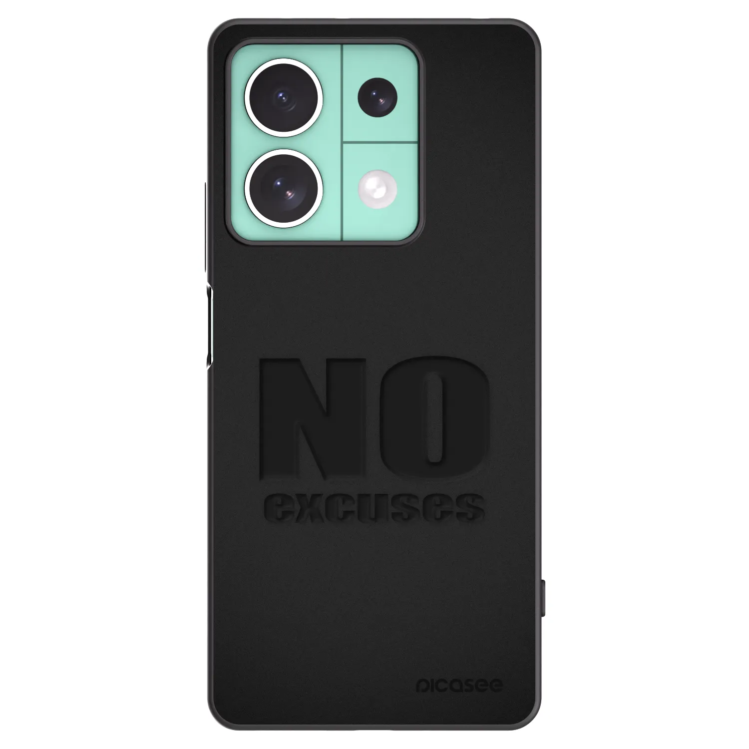 Picasee Μαύρη θήκη σιλικόνης για Xiaomi Redmi Note 13 5G - No Excuses