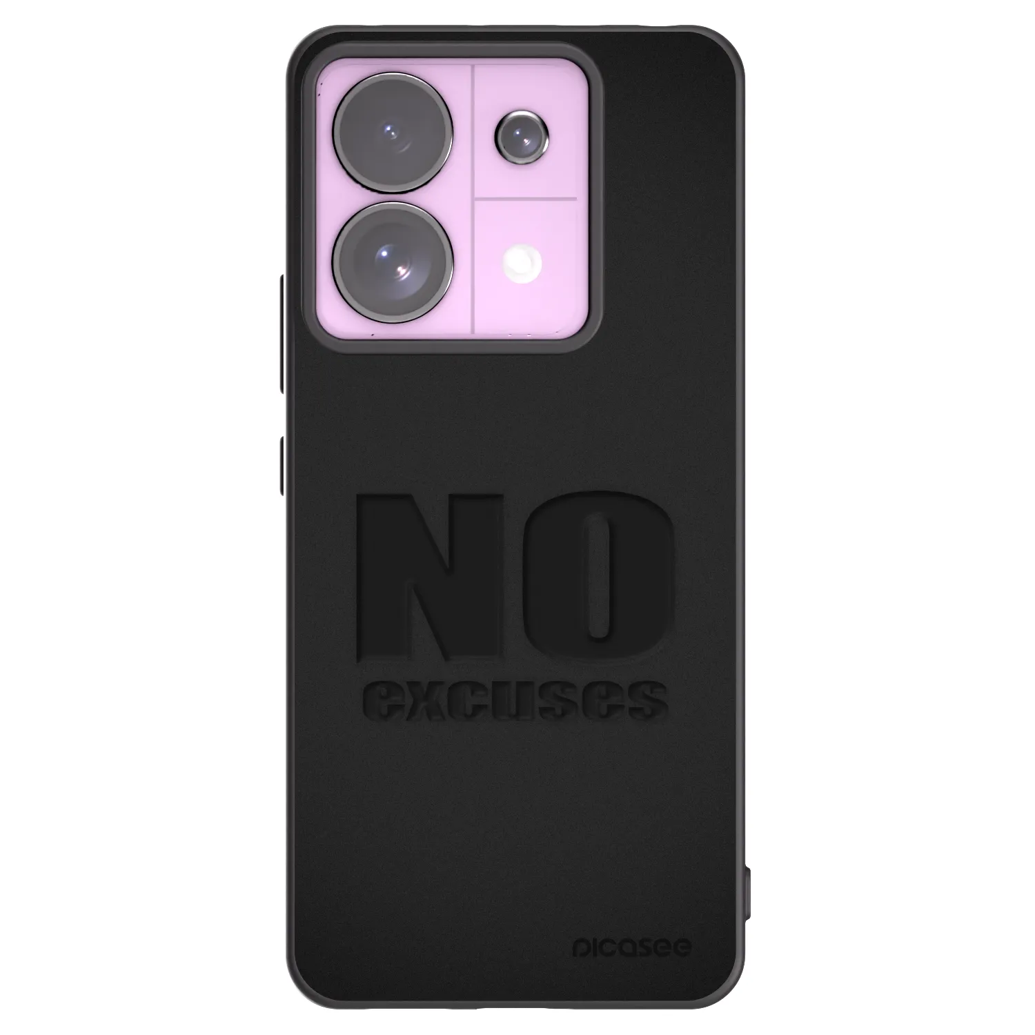 Picasee Μαύρη θήκη σιλικόνης για Xiaomi Redmi Note 13 Pro 5G - No Excuses