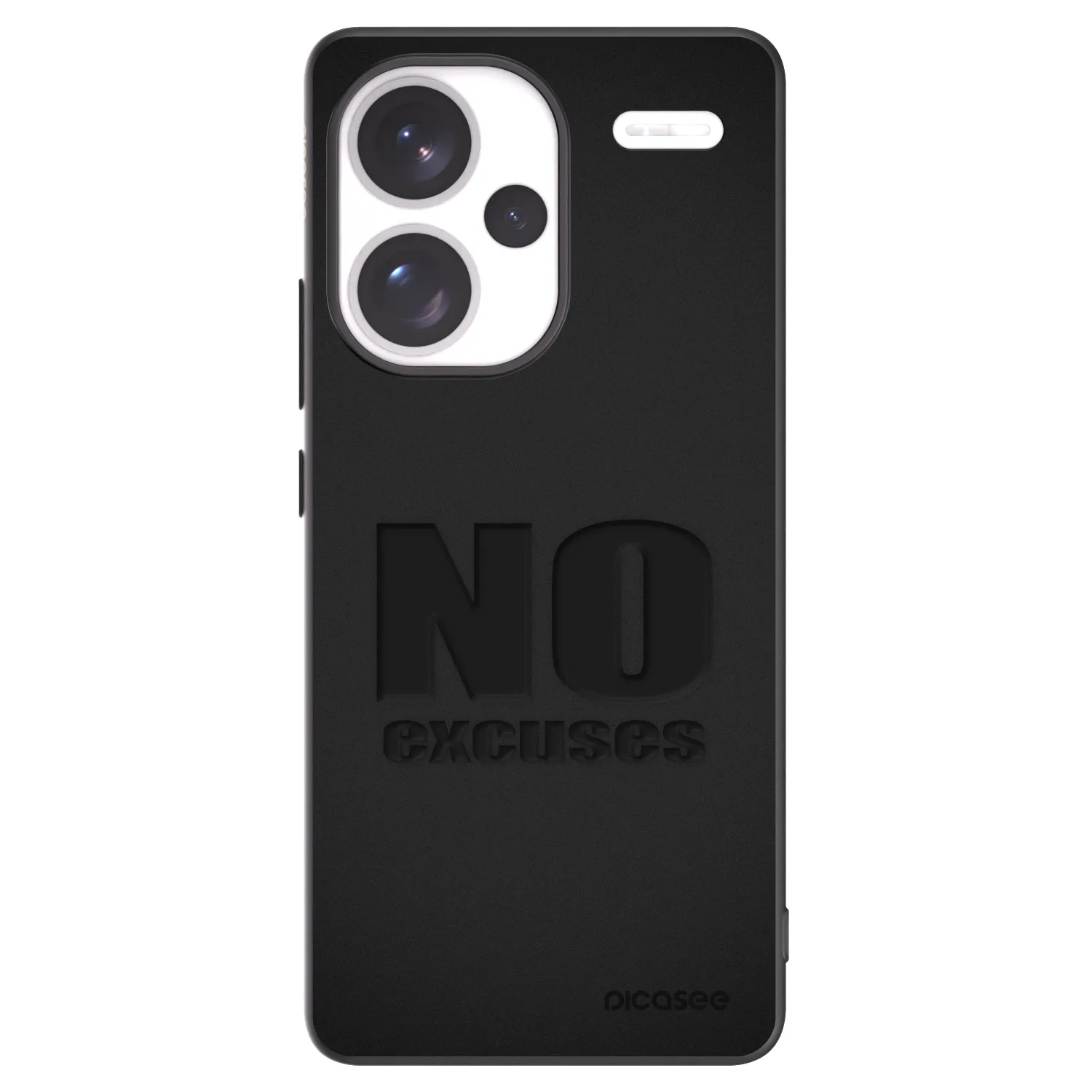 Picasee Μαύρη θήκη σιλικόνης για Xiaomi Redmi Note 13 Pro+ 5G - No Excuses