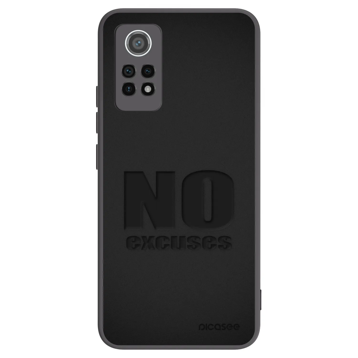 Picasee Μαύρη θήκη σιλικόνης για Xiaomi Redmi Note 12 Pro 4G - No Excuses