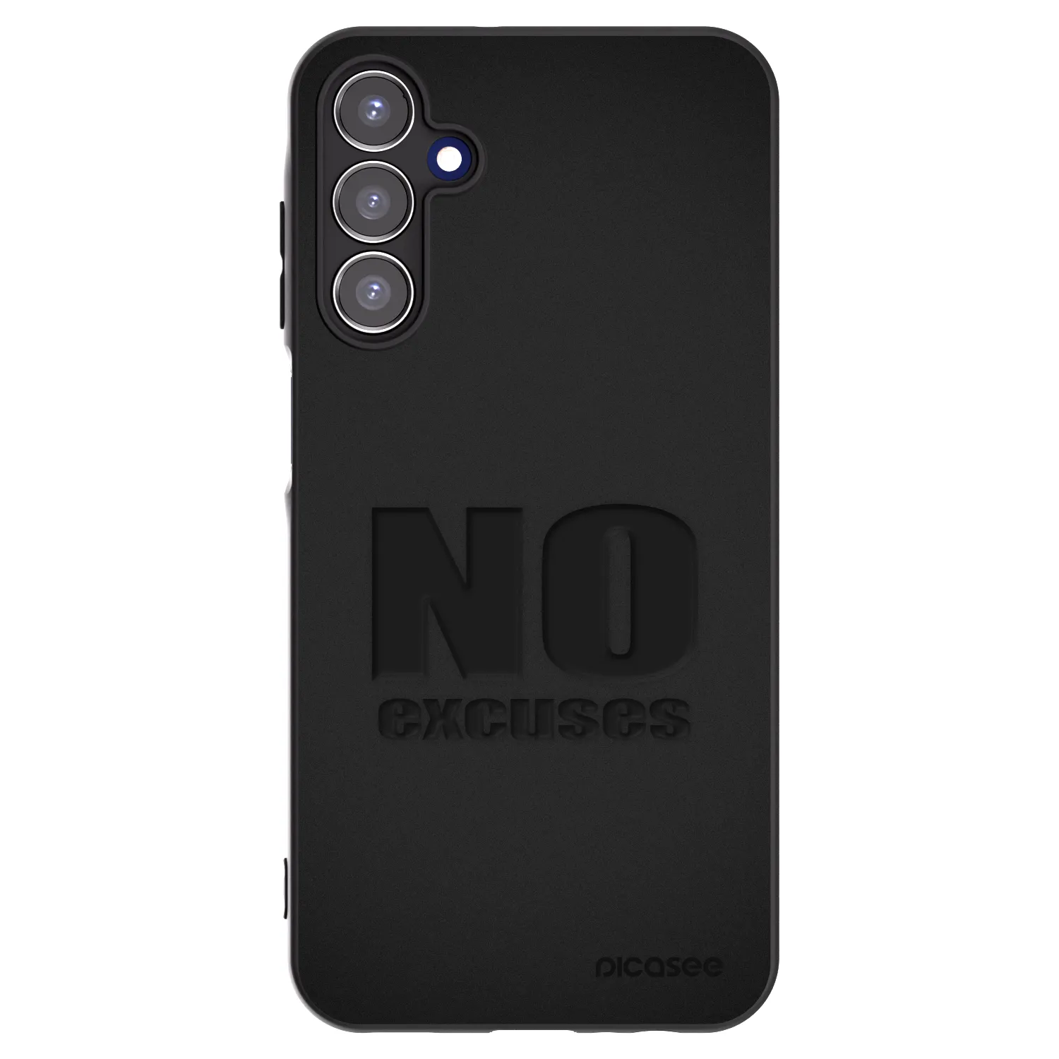Picasee Μαύρη θήκη σιλικόνης για Samsung Galaxy A15 A155F 4G - No Excuses