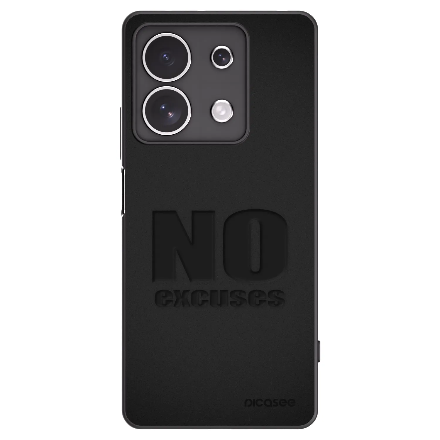 Picasee Μαύρη θήκη σιλικόνης για Xiaomi Redmi Note 13 4G - No Excuses