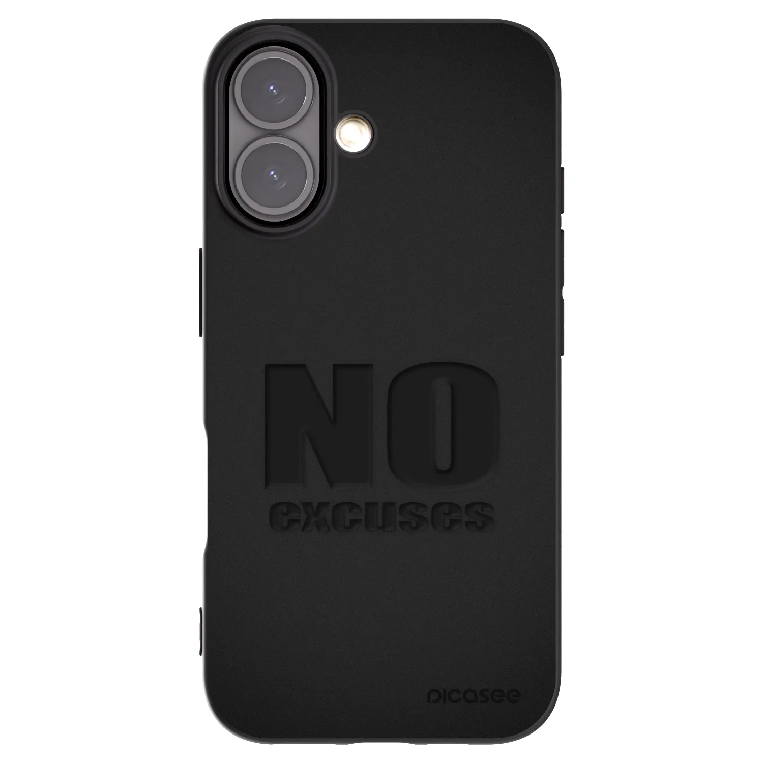 Picasee Μαύρη θήκη σιλικόνης για Apple iPhone 16 - No Excuses