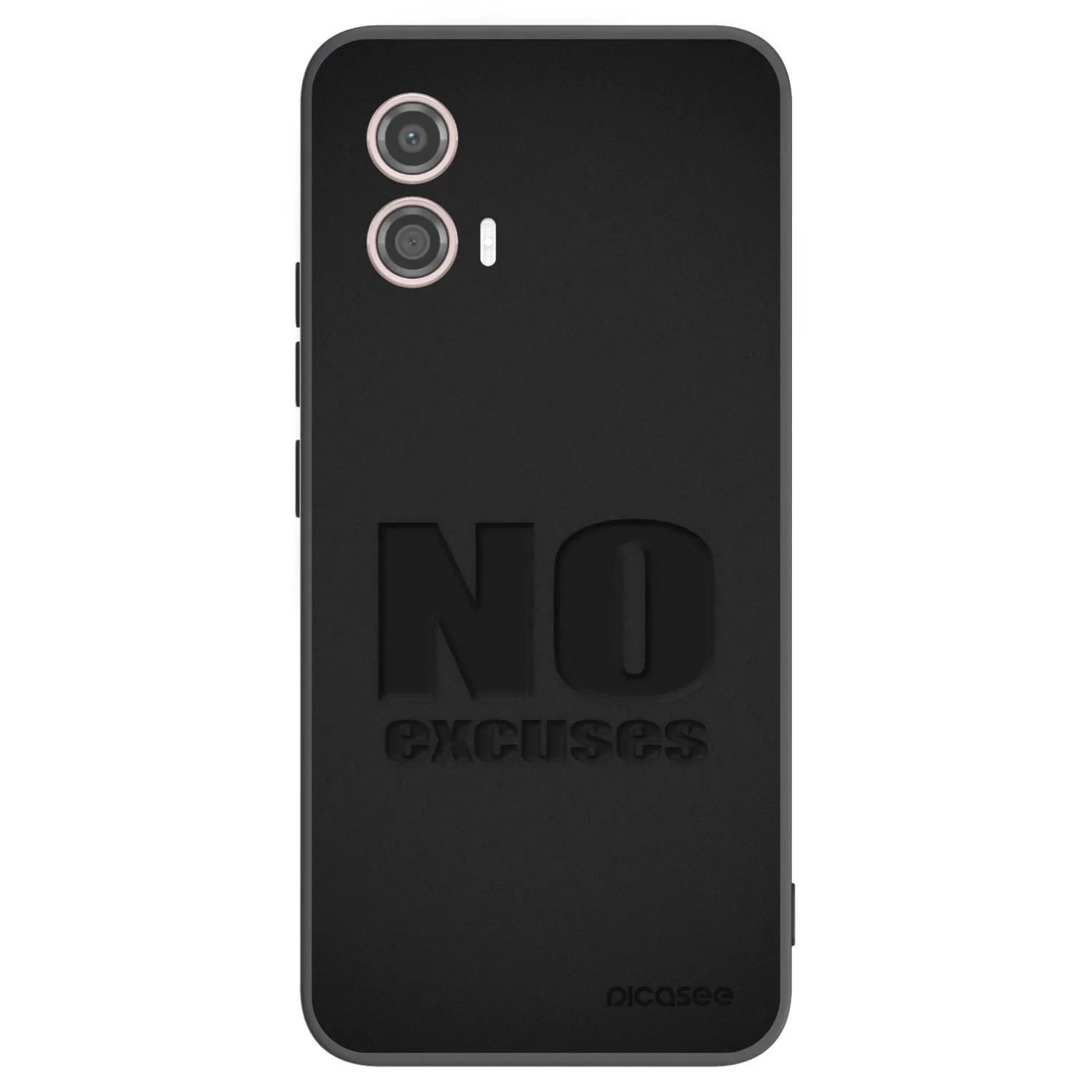 Picasee Μαύρη θήκη σιλικόνης για Motorola Moto G53 5G - No Excuses