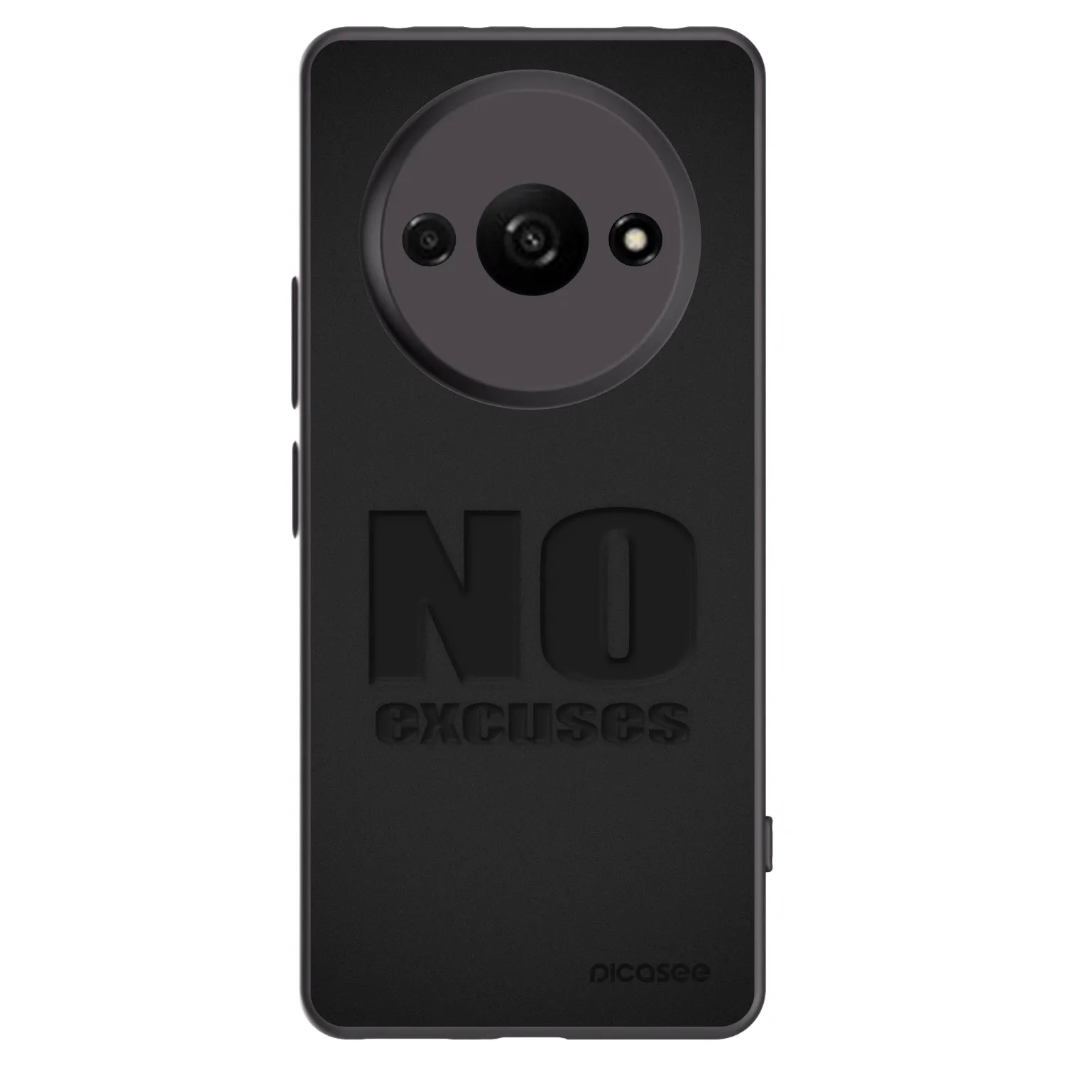 Picasee Μαύρη θήκη σιλικόνης για Xiaomi Redmi A3 - No Excuses