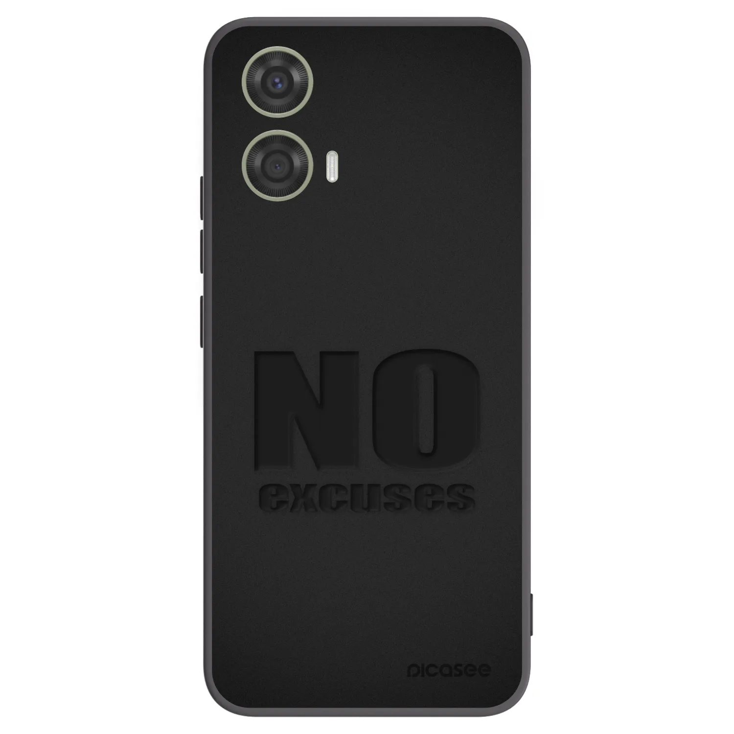 Picasee Μαύρη θήκη σιλικόνης για Motorola Moto G24 - No Excuses