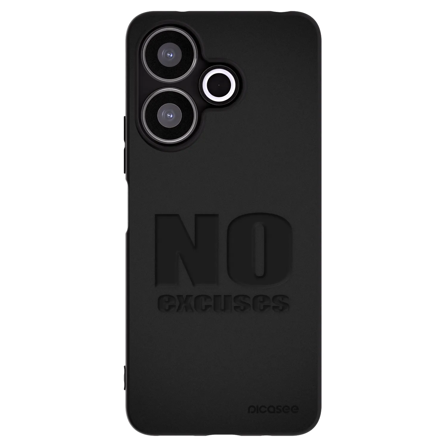 Picasee Μαύρη θήκη σιλικόνης για Xiaomi Redmi 13 4G - No Excuses