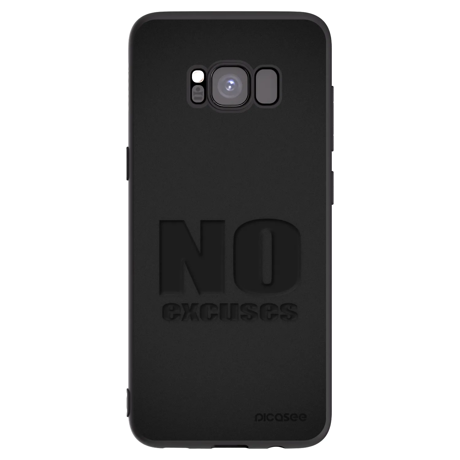 Picasee Μαύρη θήκη σιλικόνης για Samsung Galaxy S8 G950F - No Excuses