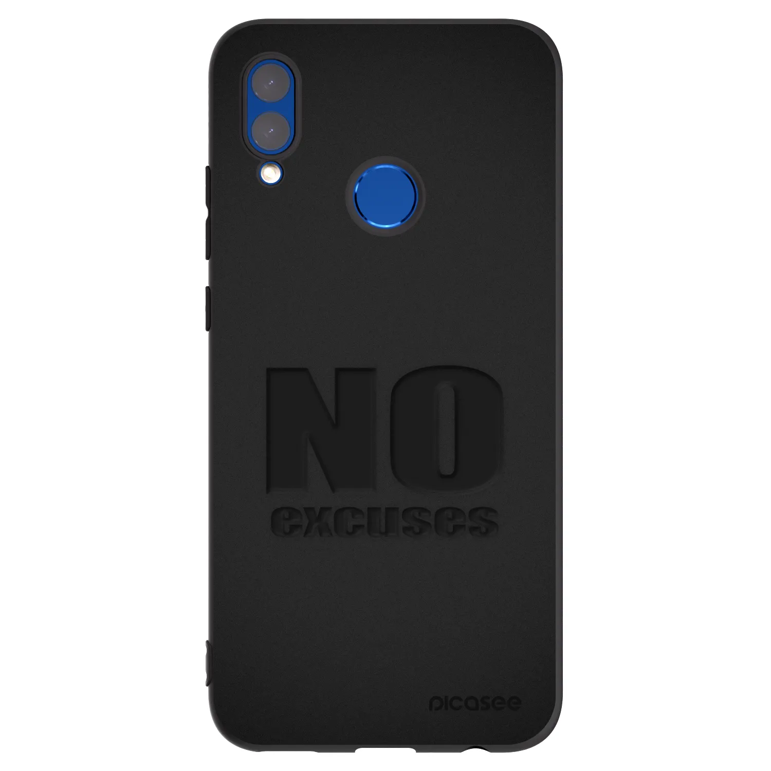 Picasee Μαύρη θήκη σιλικόνης για Honor 10 Lite - No Excuses