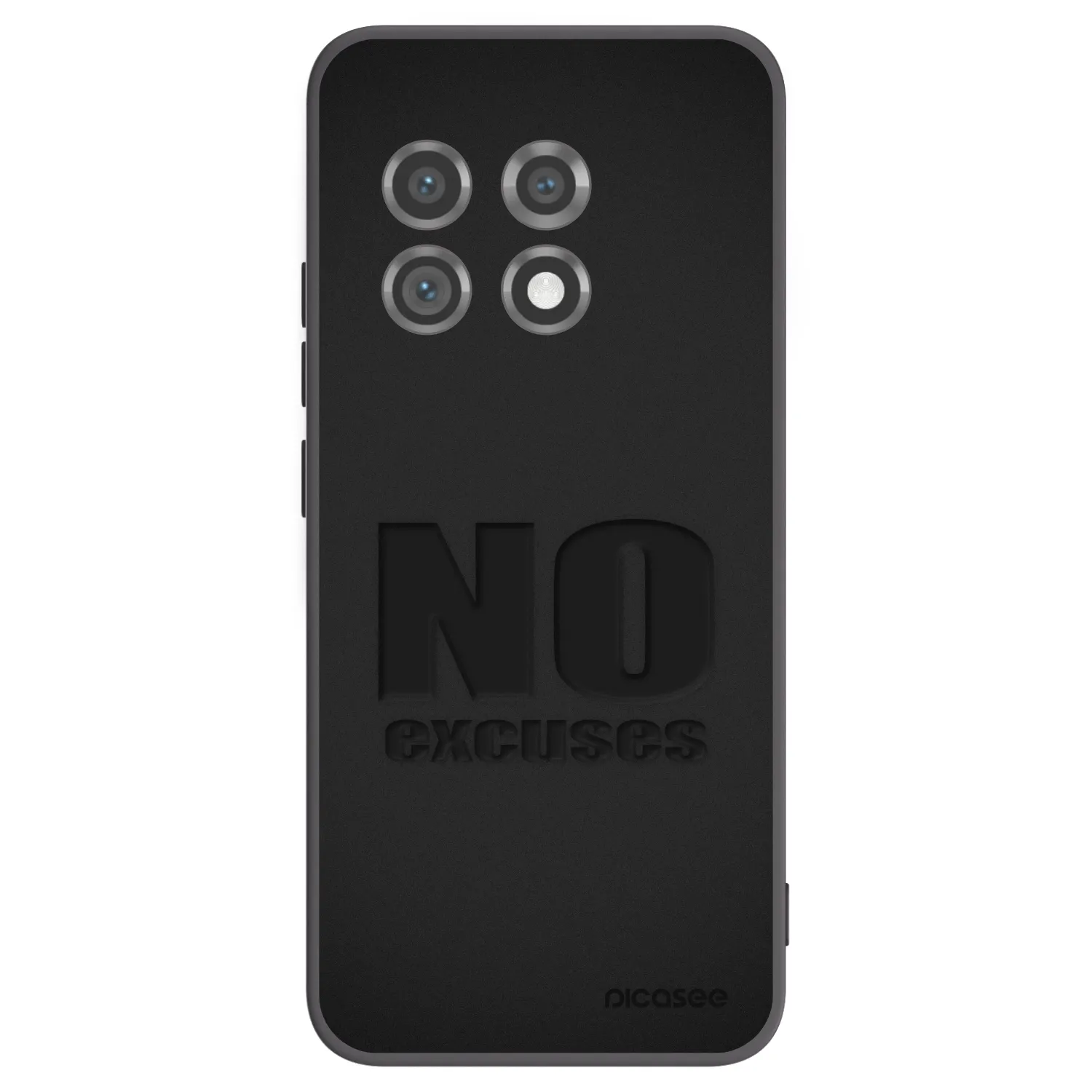Picasee Μαύρη θήκη σιλικόνης για OnePlus 11 5G - No Excuses