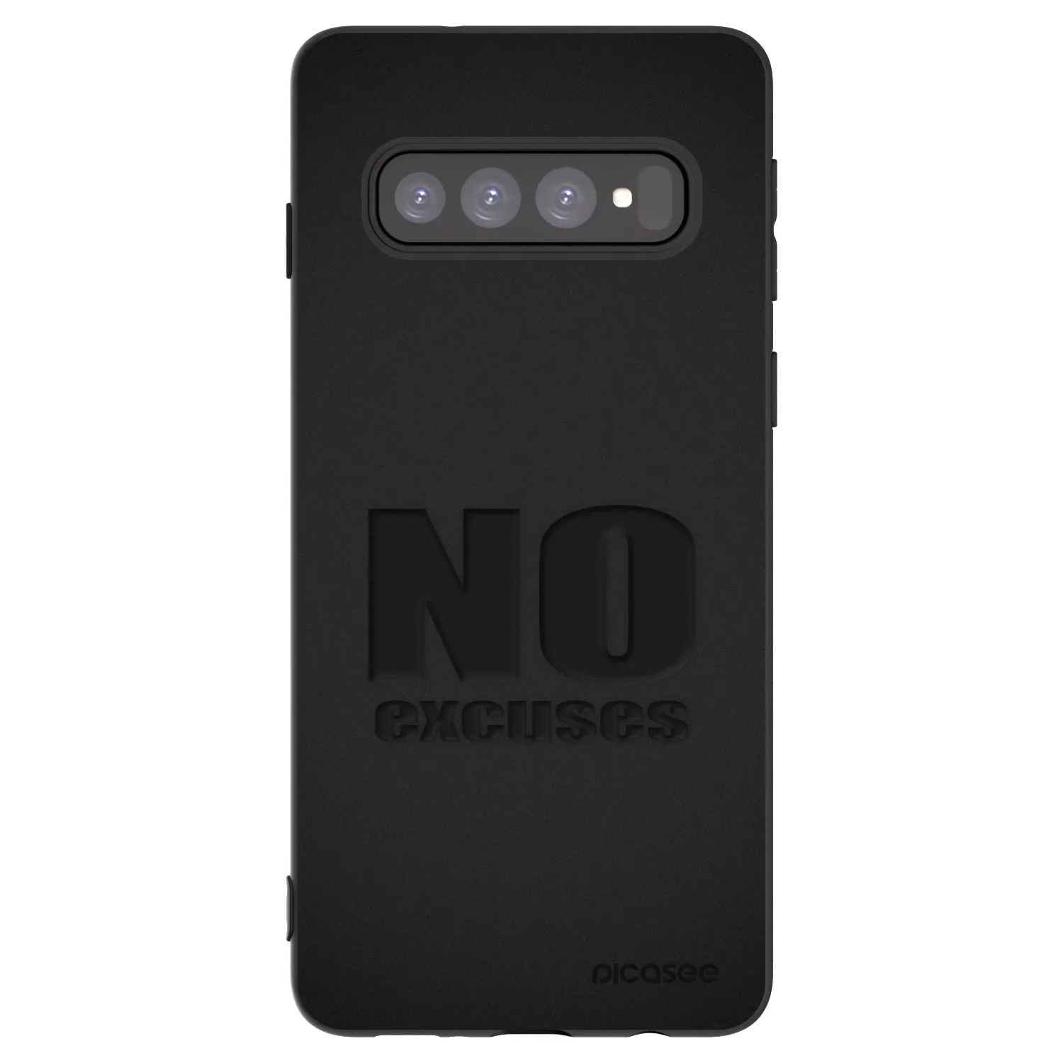 Picasee Μαύρη θήκη σιλικόνης για Samsung Galaxy S10 G973 - No Excuses
