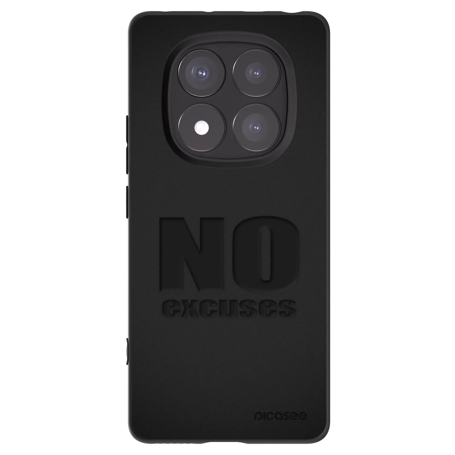 Picasee Μαύρη θήκη σιλικόνης για Xiaomi Redmi Note 14 Pro 5G - No Excuses