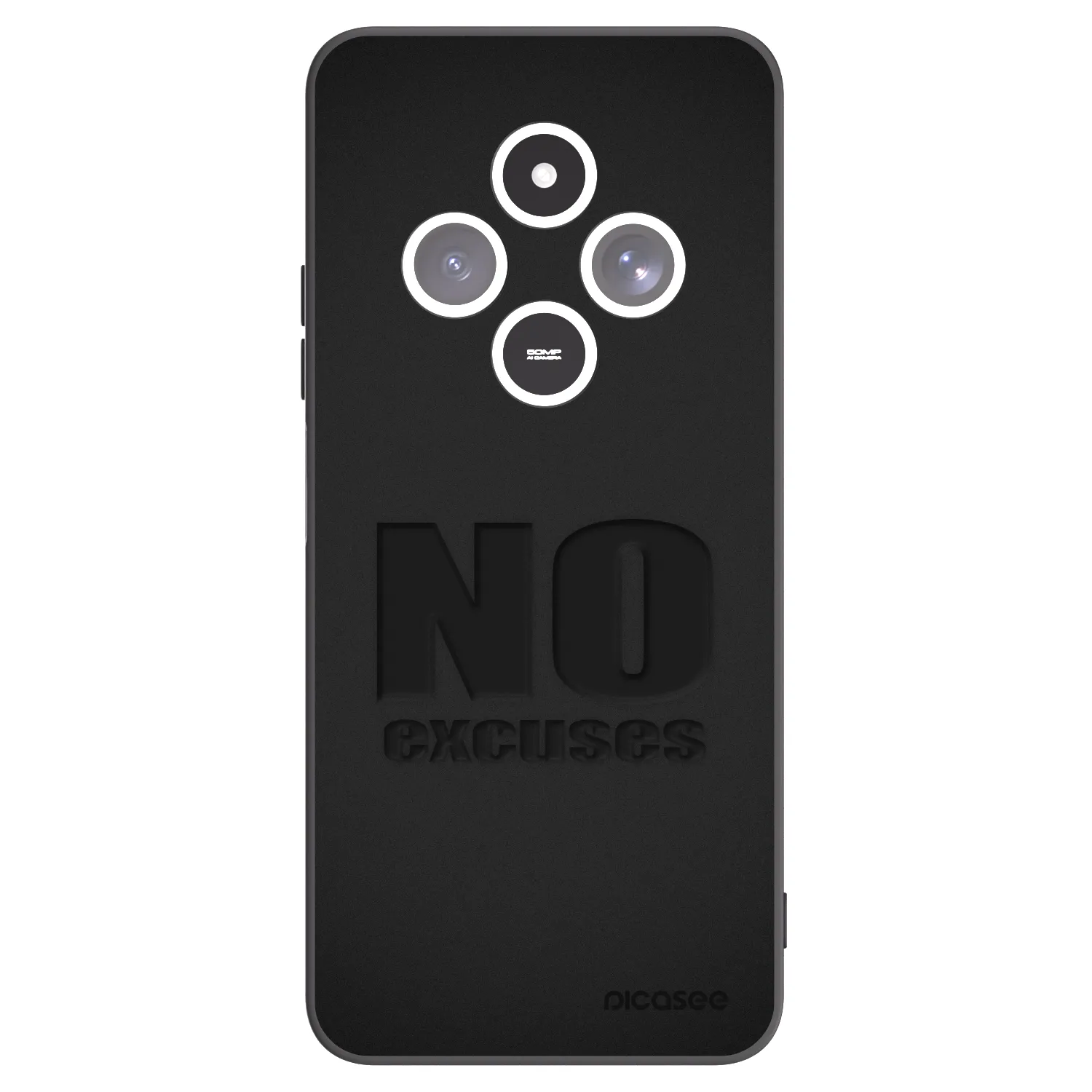 Picasee Μαύρη θήκη σιλικόνης για Xiaomi Redmi 14C - No Excuses