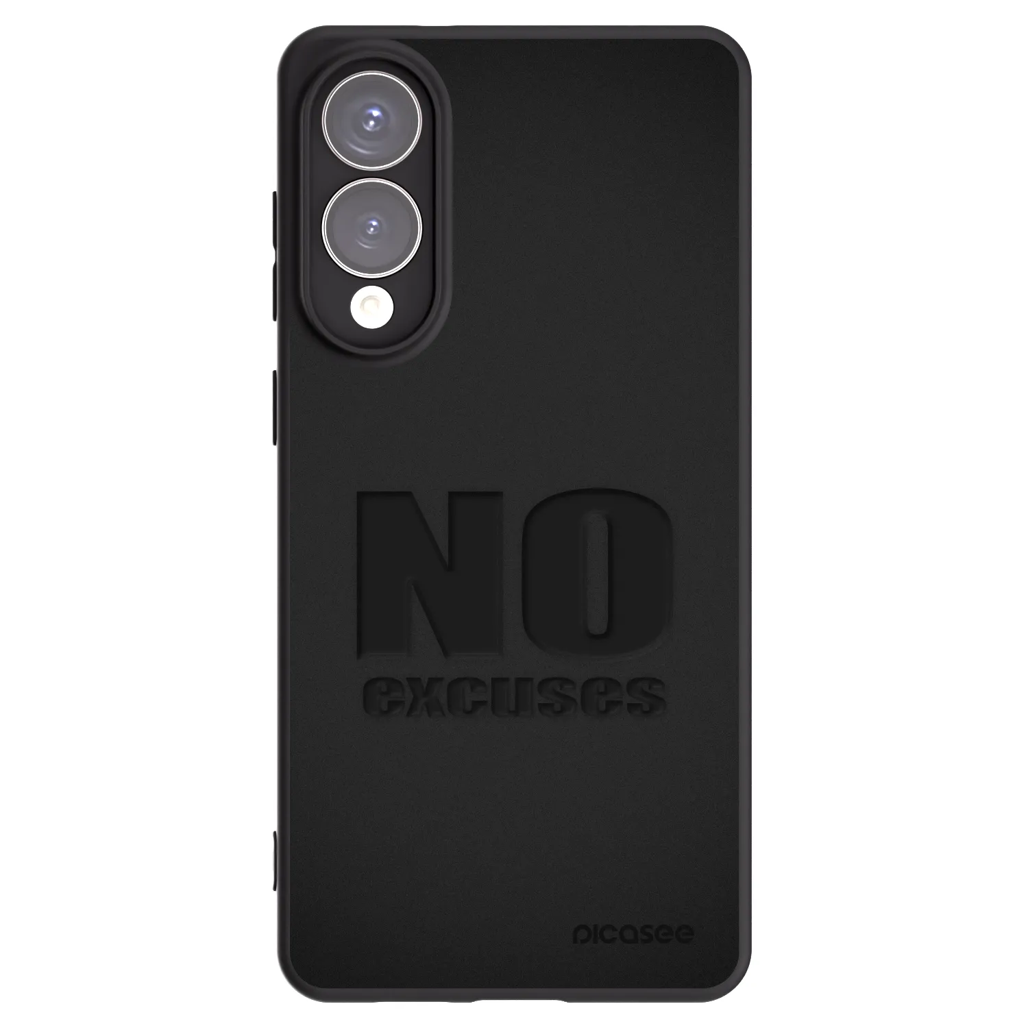 Picasee Μαύρη θήκη σιλικόνης για Samsung Galaxy S25 Edge 5G - No Excuses