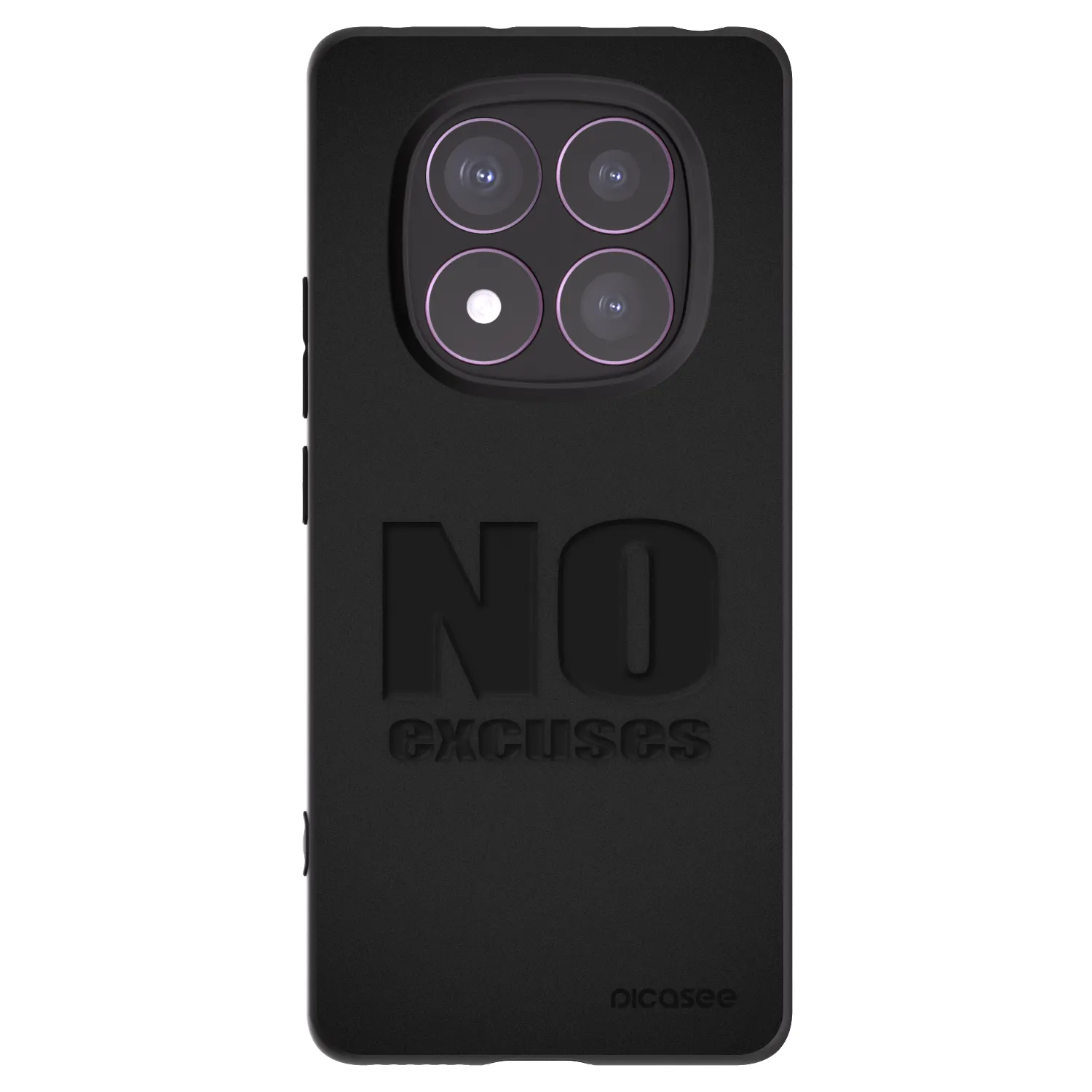 Picasee Μαύρη θήκη σιλικόνης για Xiaomi Redmi Note 14 Pro 4G - No Excuses