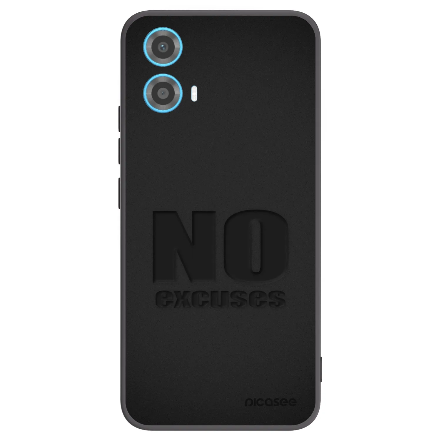 Picasee Μαύρη θήκη σιλικόνης για Motorola Moto G34 5G - No Excuses
