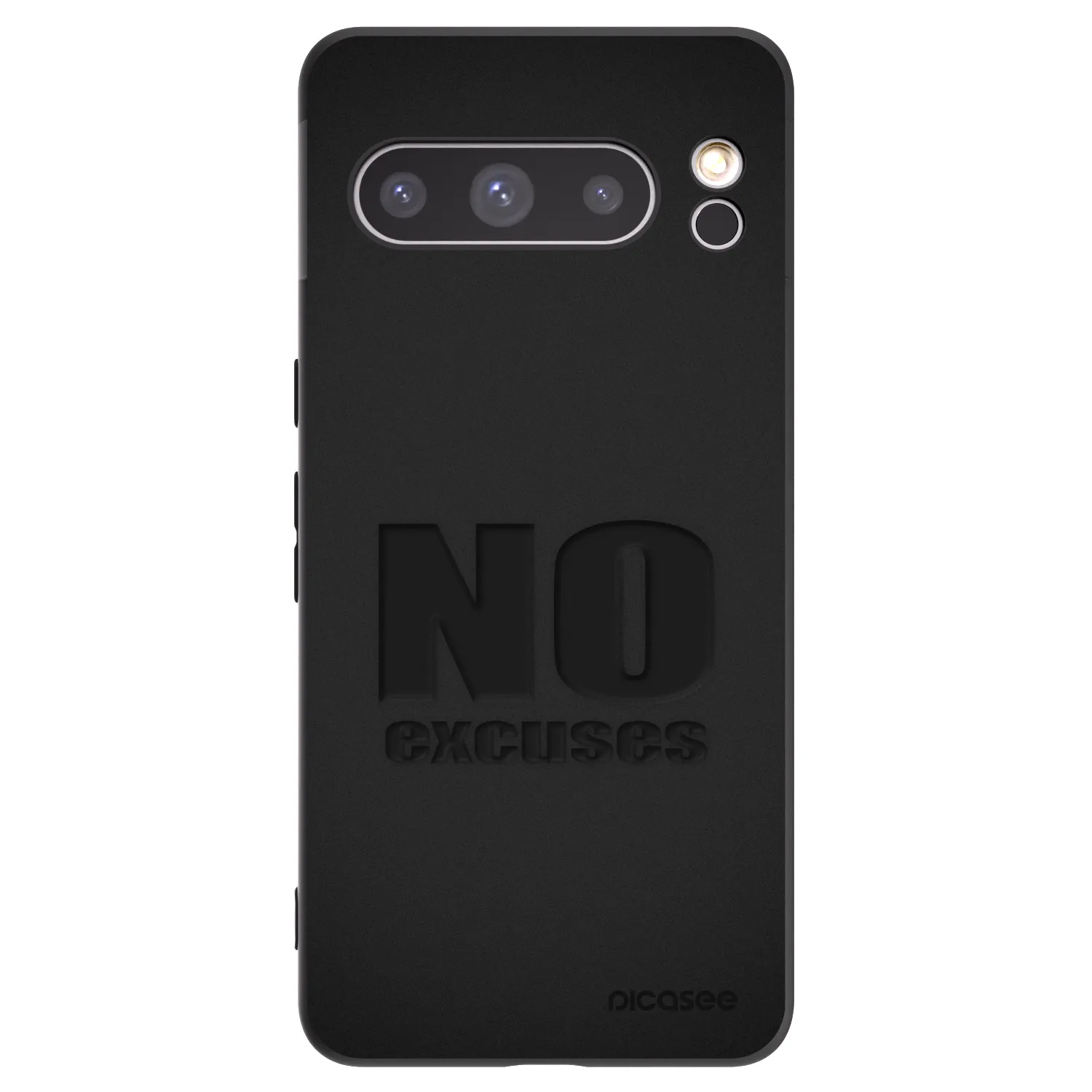 Picasee Μαύρη θήκη σιλικόνης για Google Pixel 8 Pro - No Excuses