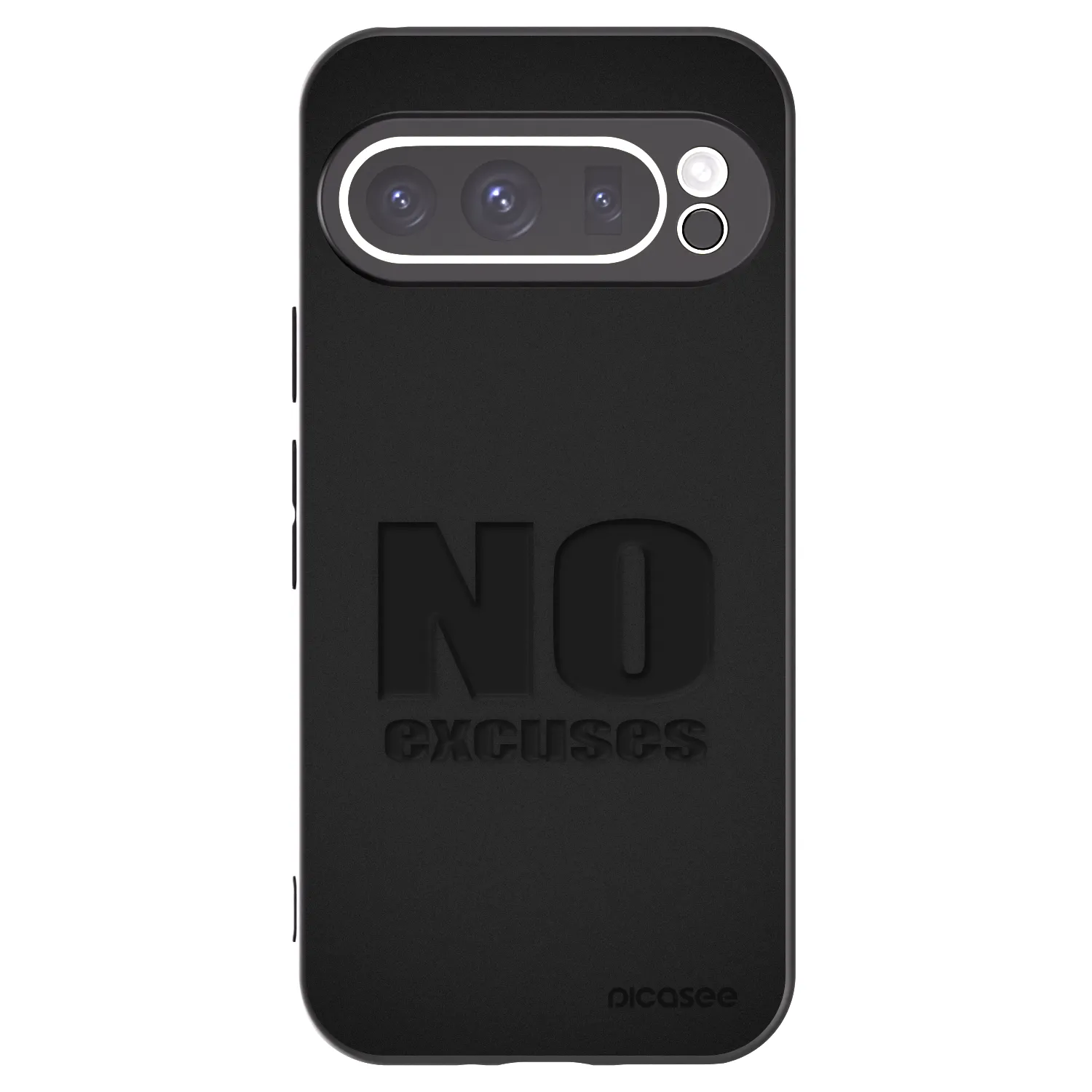 Picasee Μαύρη θήκη σιλικόνης για Google Pixel 9 Pro - No Excuses