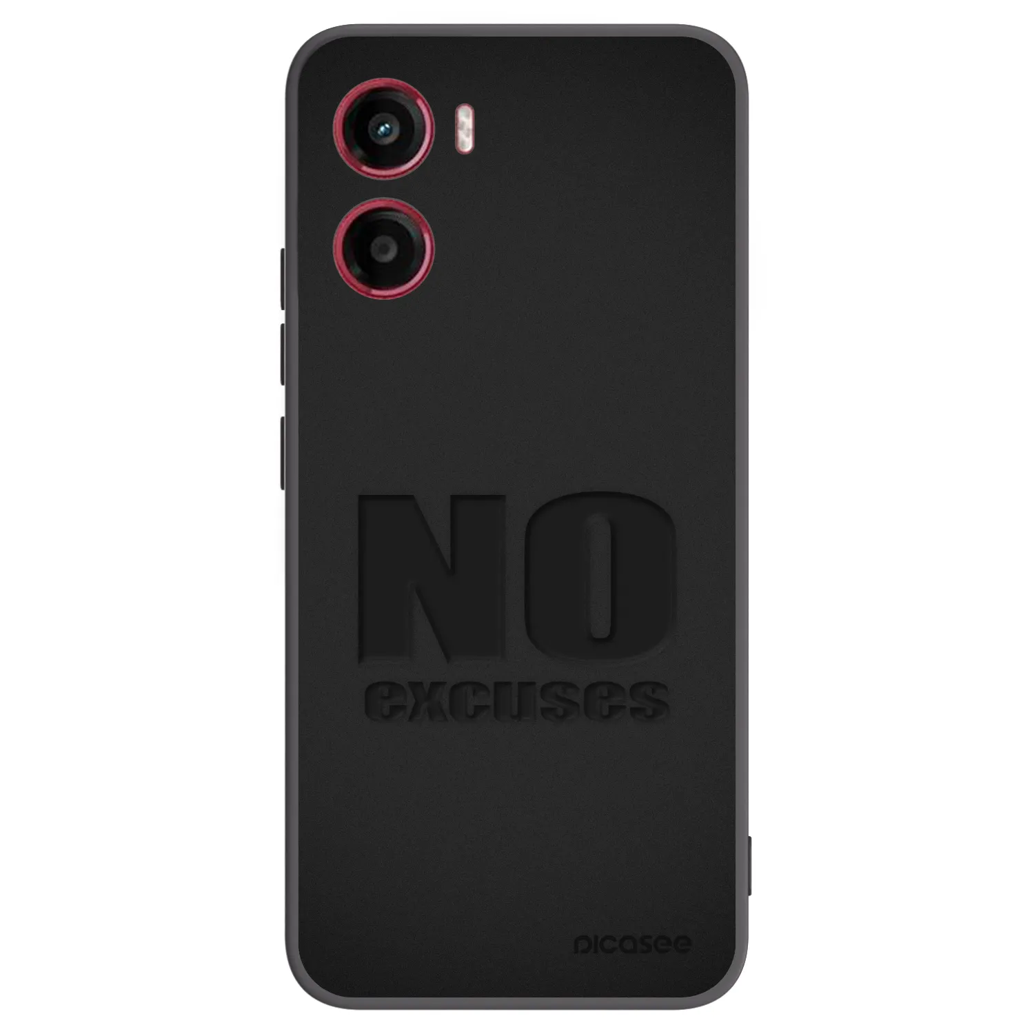 Picasee Μαύρη θήκη σιλικόνης για Motorola Moto G05 - No Excuses