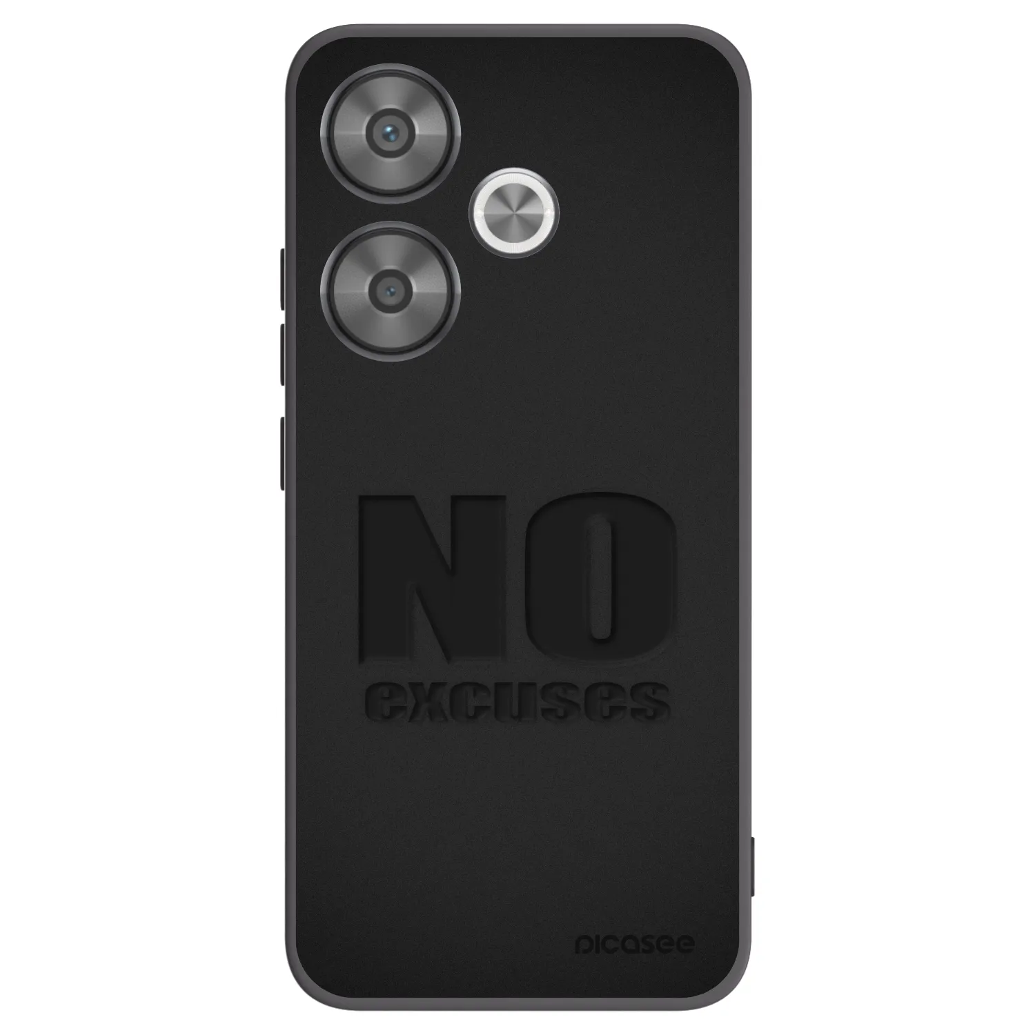 Picasee Μαύρη θήκη σιλικόνης για Xiaomi Poco F6 - No Excuses
