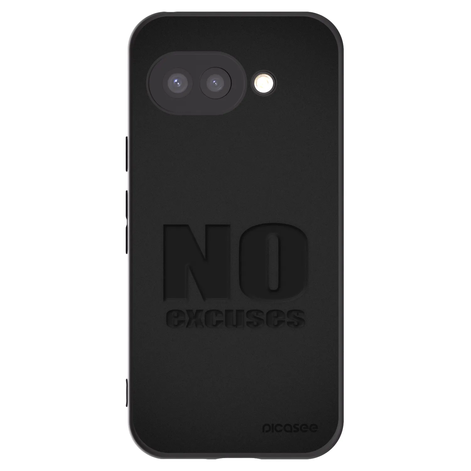 Picasee Μαύρη θήκη σιλικόνης για Google Pixel 9a - No Excuses