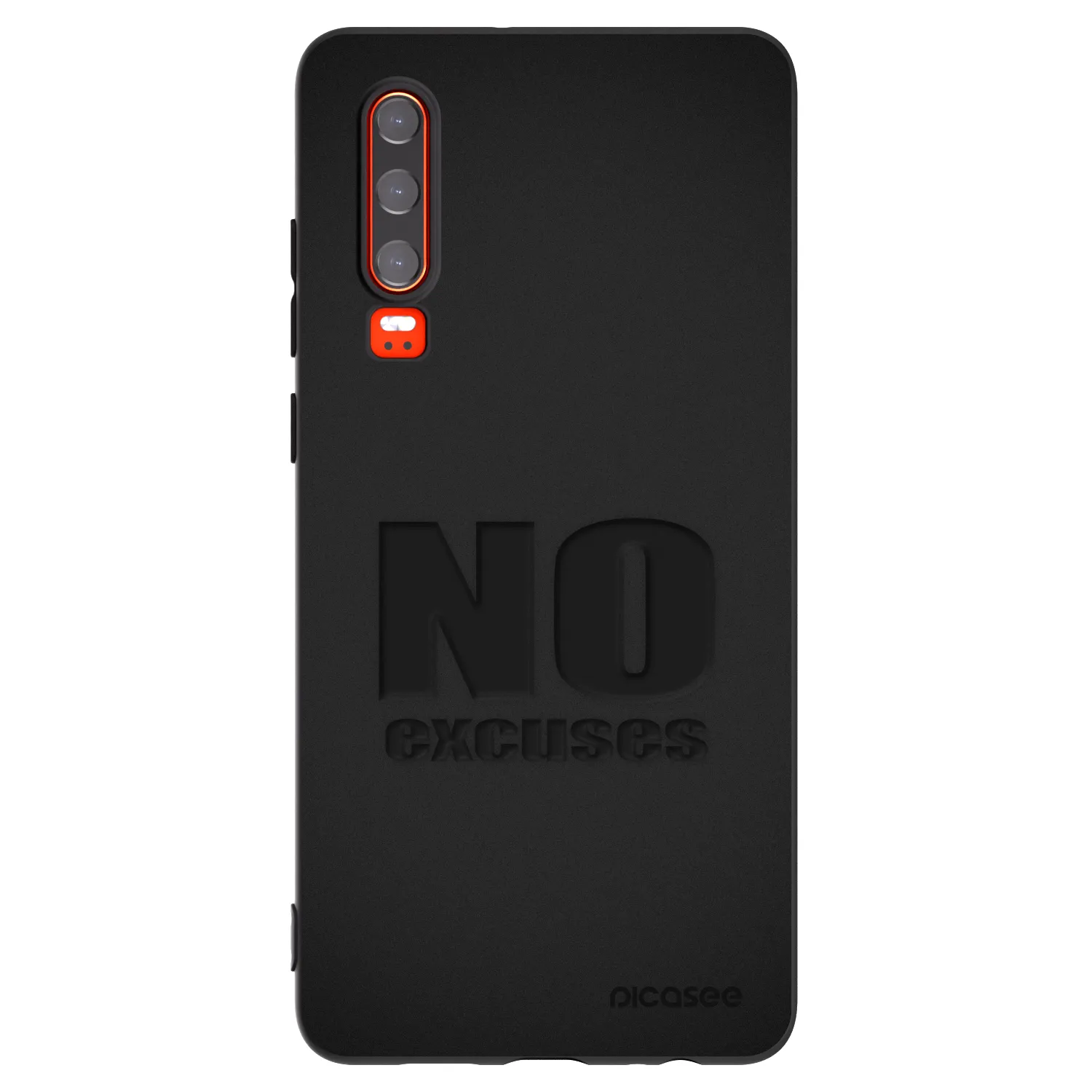 Picasee Μαύρη θήκη σιλικόνης για Huawei P30 - No Excuses