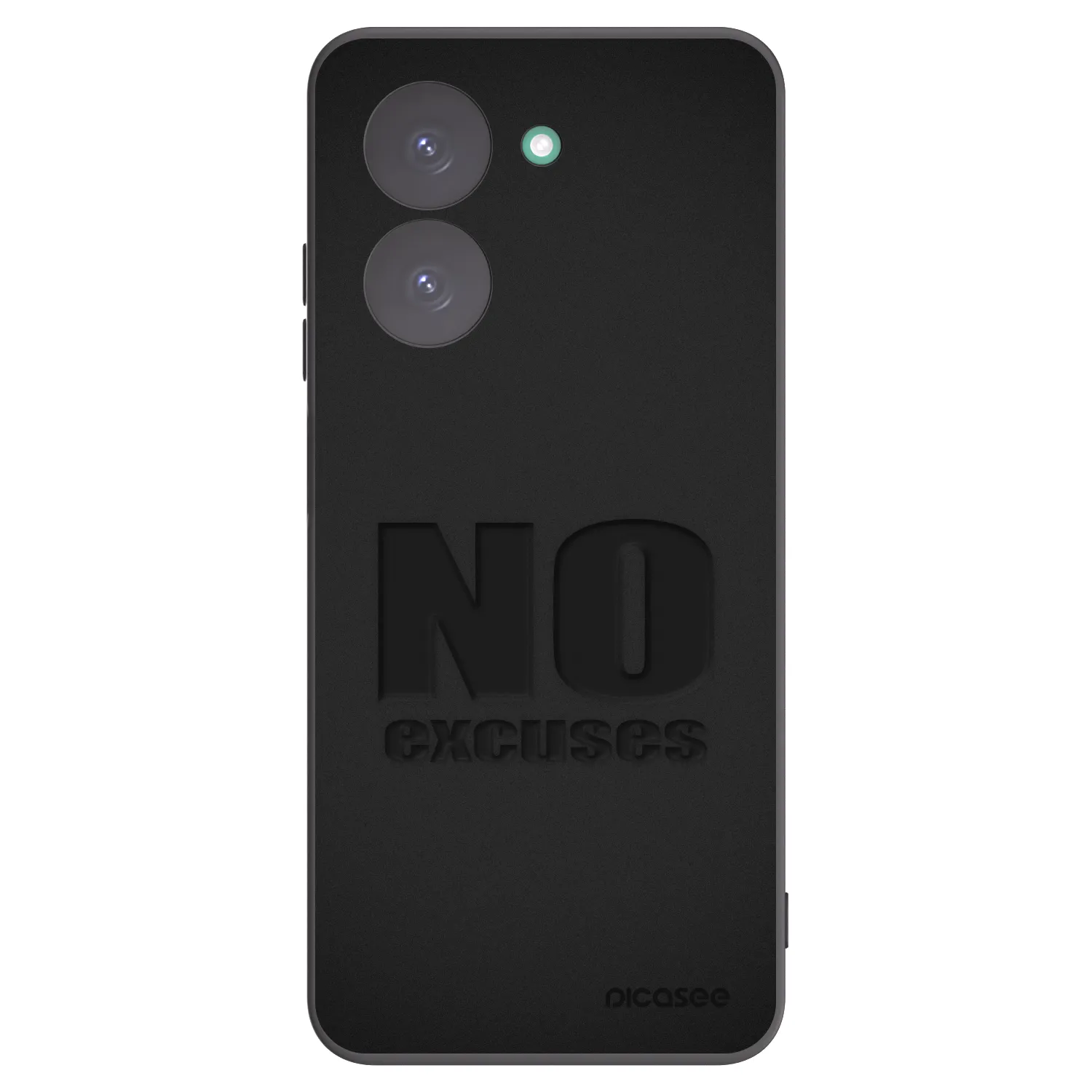 Picasee Μαύρη θήκη σιλικόνης για Xiaomi Redmi A5 - No Excuses