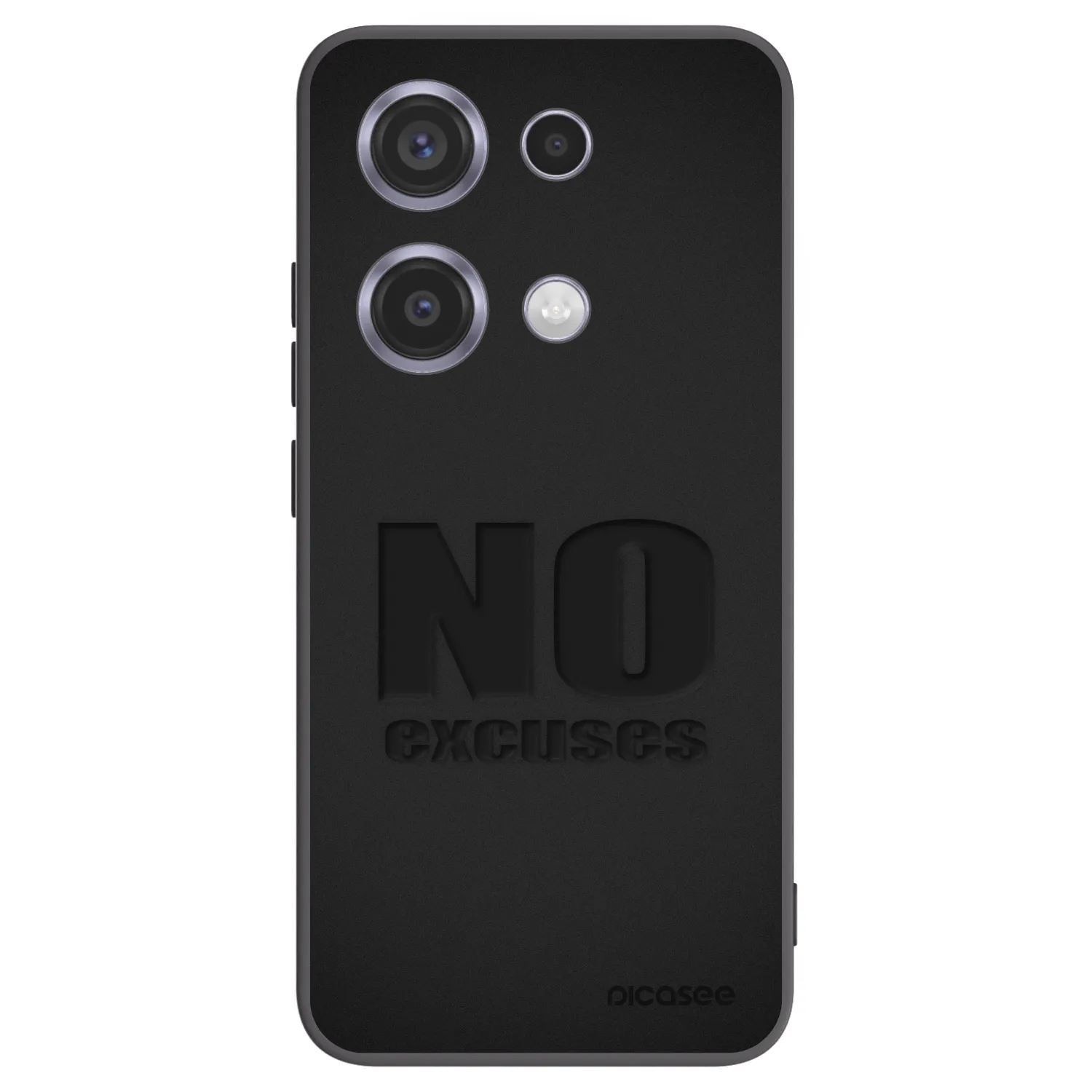 Picasee Μαύρη θήκη σιλικόνης για Xiaomi Redmi Note 14S - No Excuses