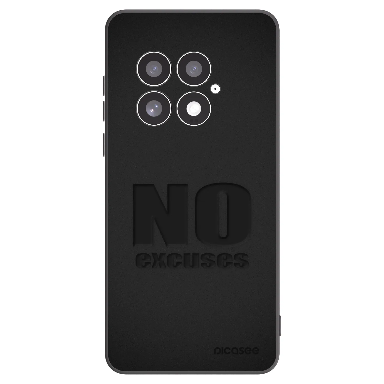 Picasee Μαύρη θήκη σιλικόνης για OnePlus 13 5G - No Excuses
