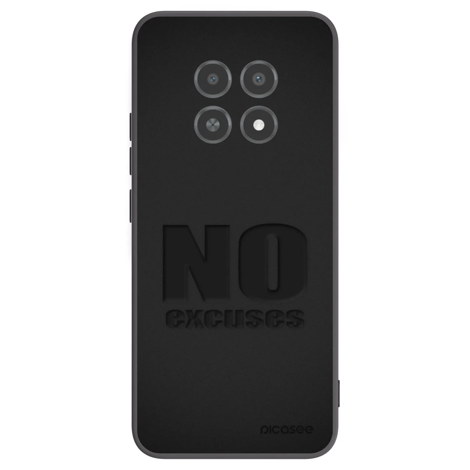 Picasee Μαύρη θήκη σιλικόνης για Realme 12X - No Excuses