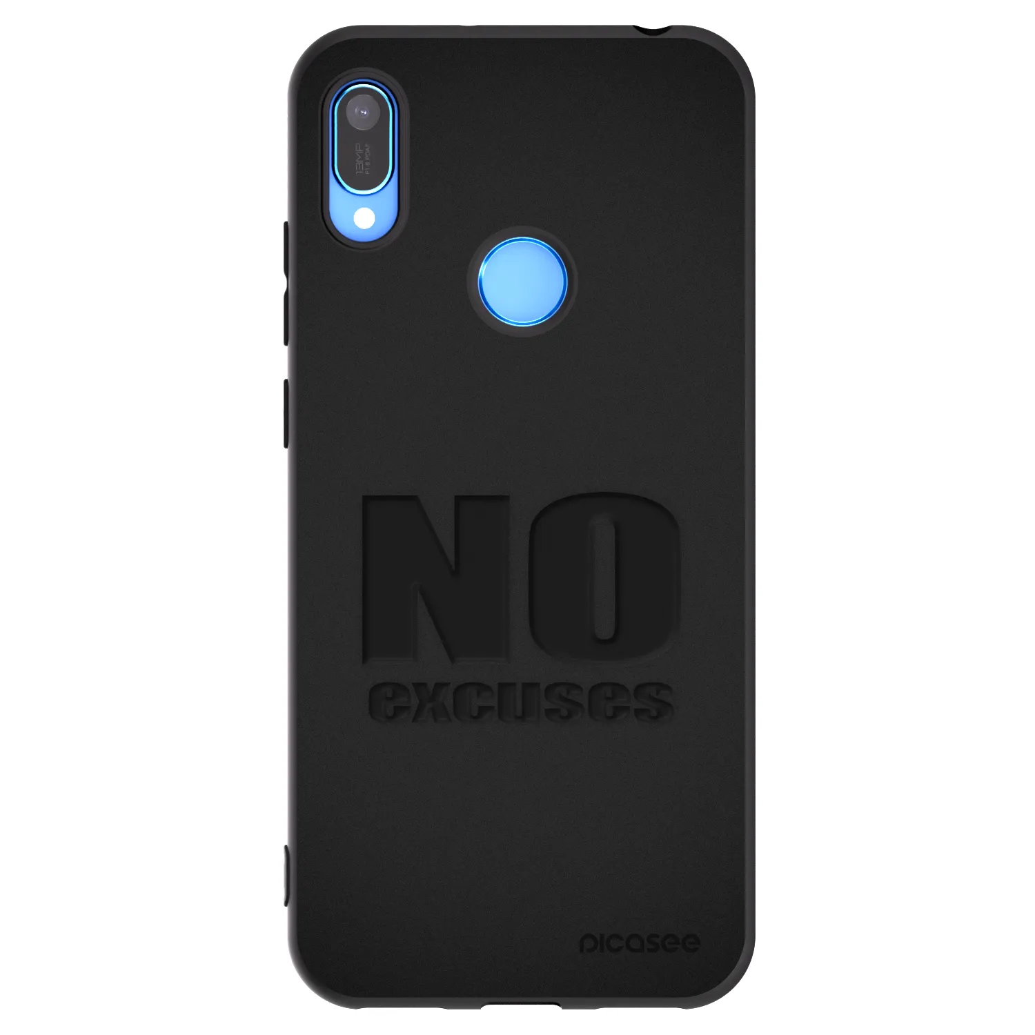 Picasee Μαύρη θήκη σιλικόνης για Huawei Y6 2019 - No Excuses