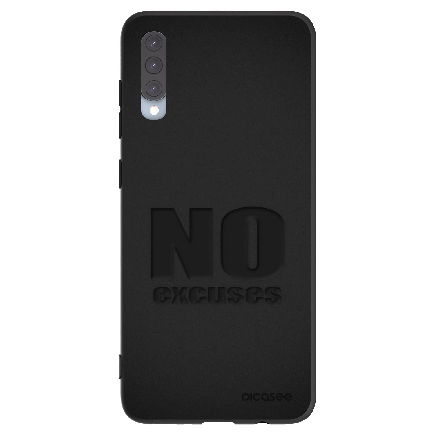 Picasee Μαύρη θήκη σιλικόνης για Samsung Galaxy A70 A705F - No Excuses