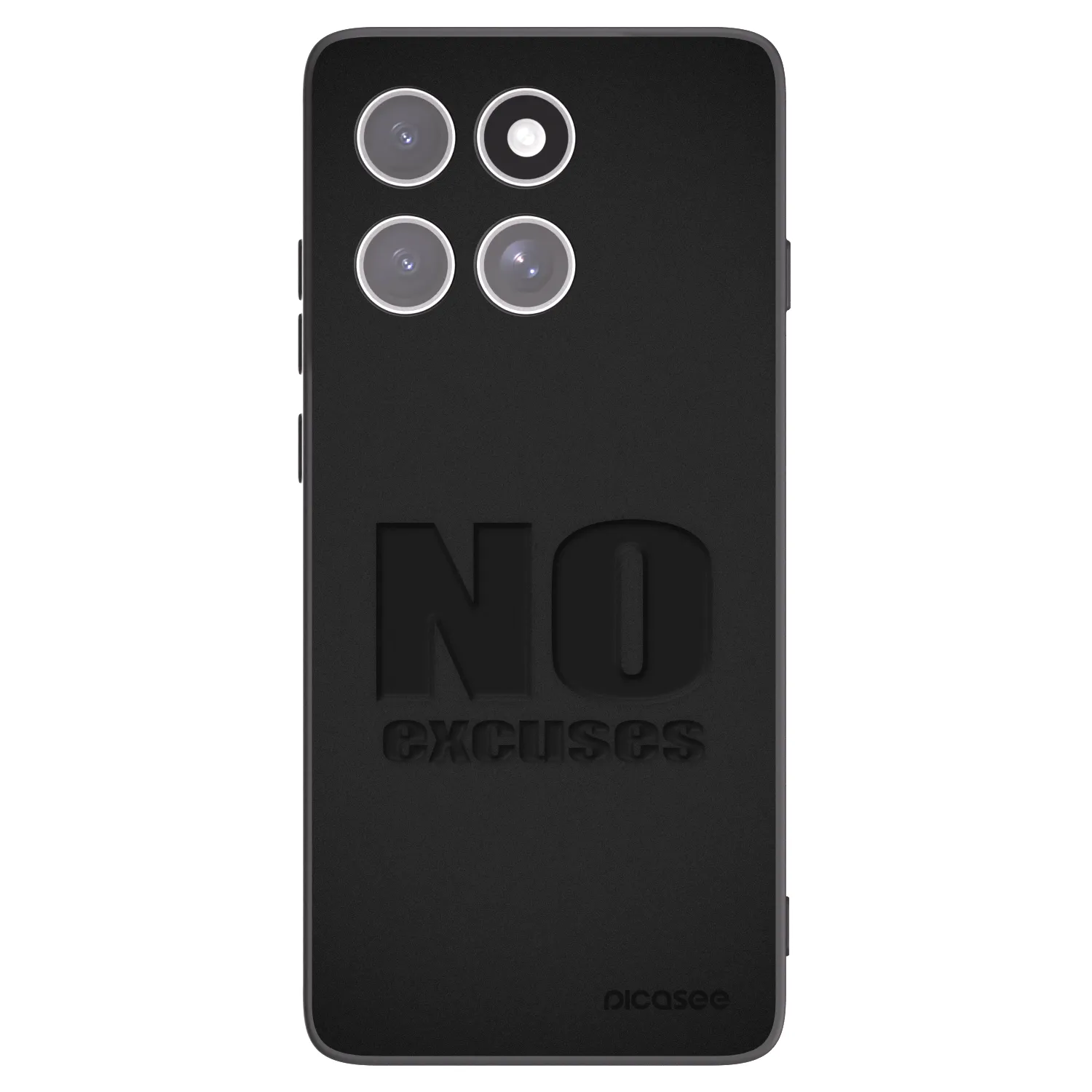 Picasee Μαύρη θήκη σιλικόνης για Motorola Edge 60 Pro - No Excuses