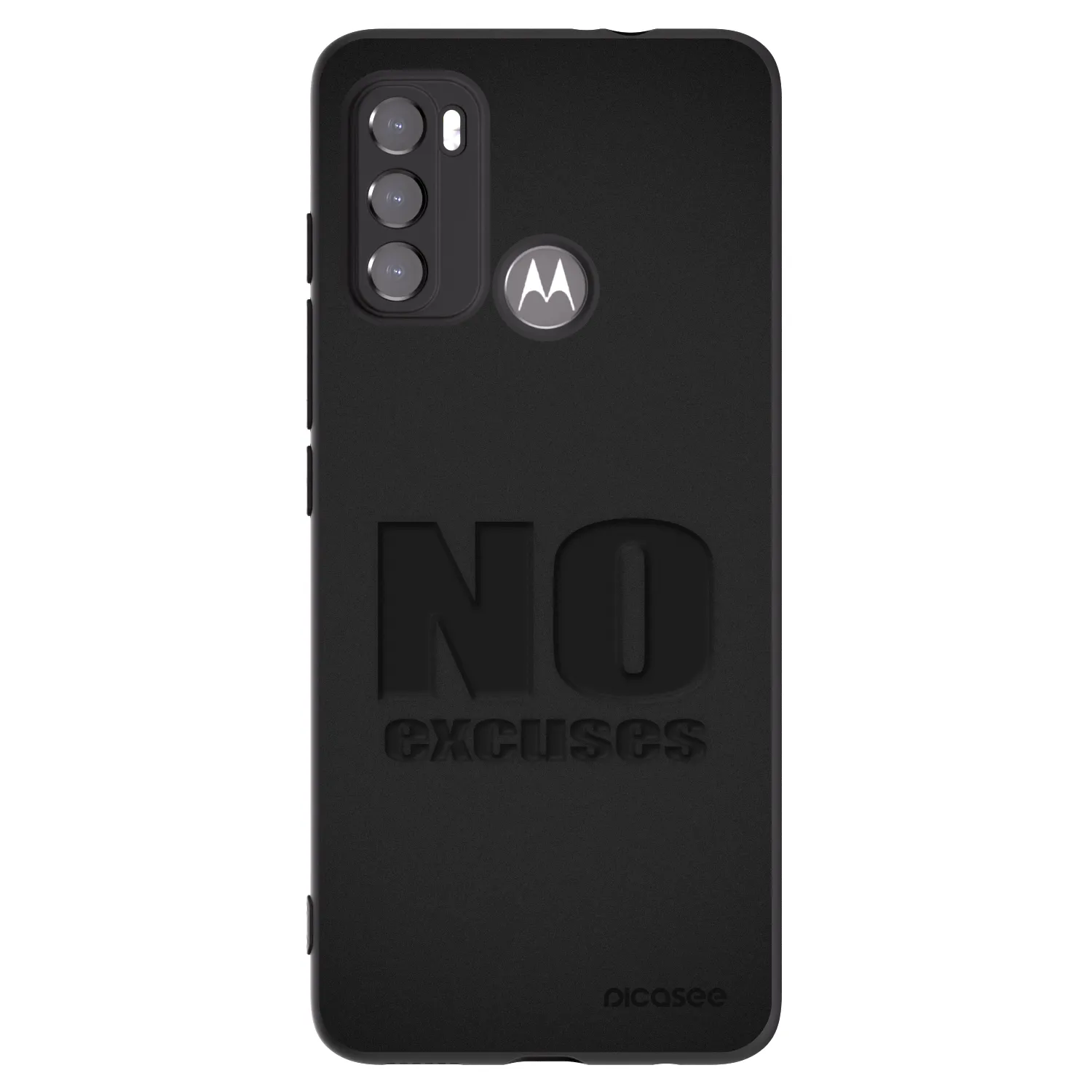 Picasee Μαύρη θήκη σιλικόνης για Motorola Edge 60 5G - No Excuses