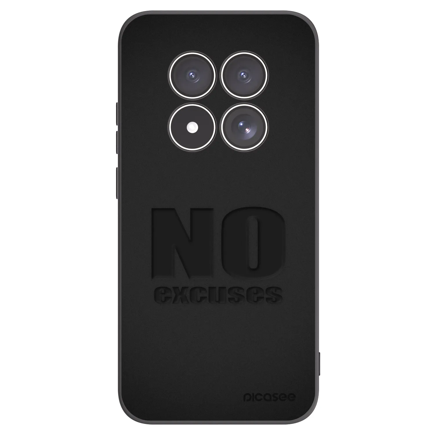 Picasee Μαύρη θήκη σιλικόνης για Xiaomi Redmi Note 15 Pro 4G - No Excuses