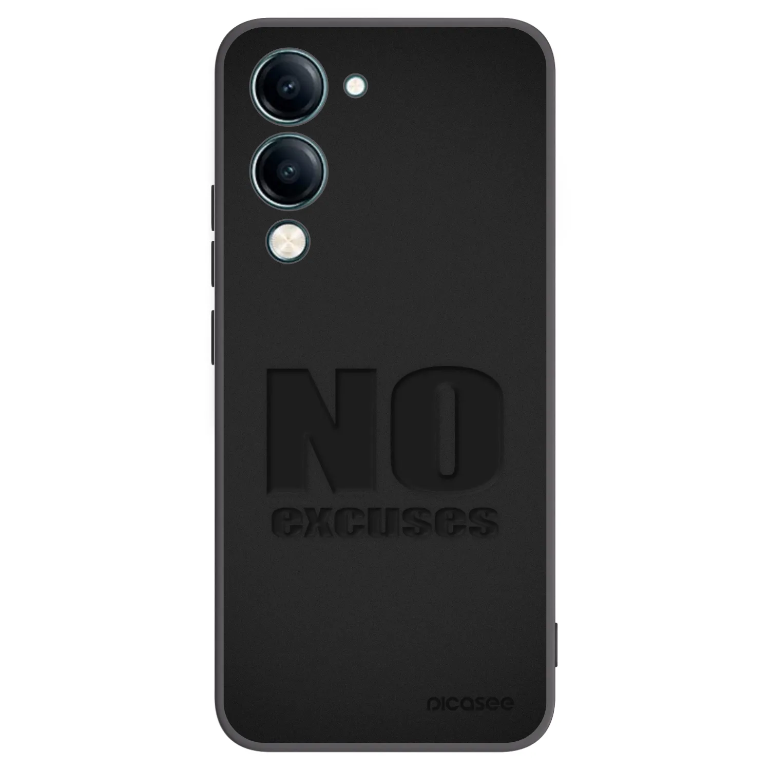 Picasee Μαύρη θήκη σιλικόνης για Vivo Y29s 5G - No Excuses