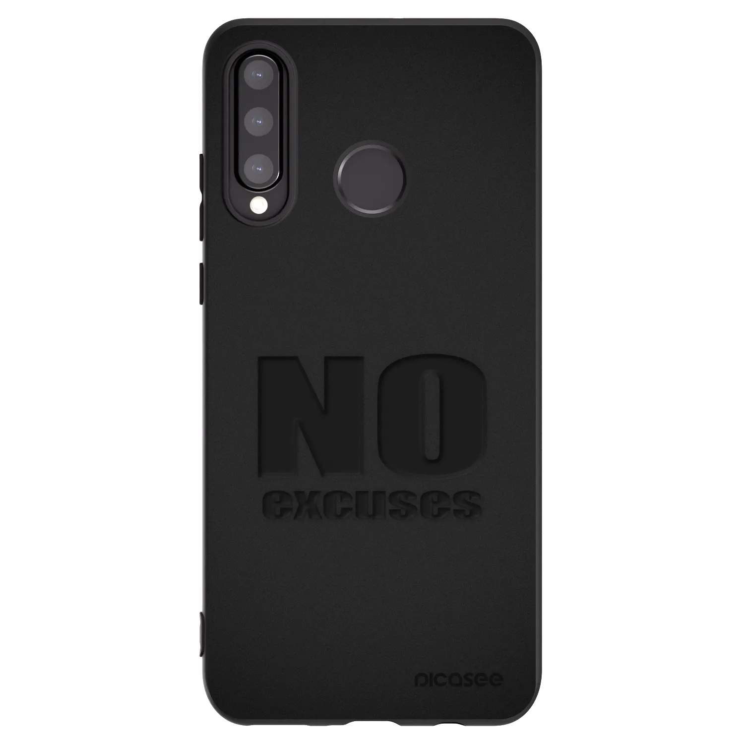 Picasee Μαύρη θήκη σιλικόνης για Huawei P30 Lite - No Excuses