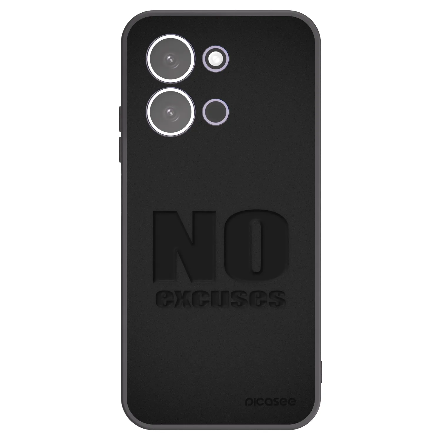Picasee Μαύρη θήκη σιλικόνης για Xiaomi Redmi 15C 5G - No Excuses