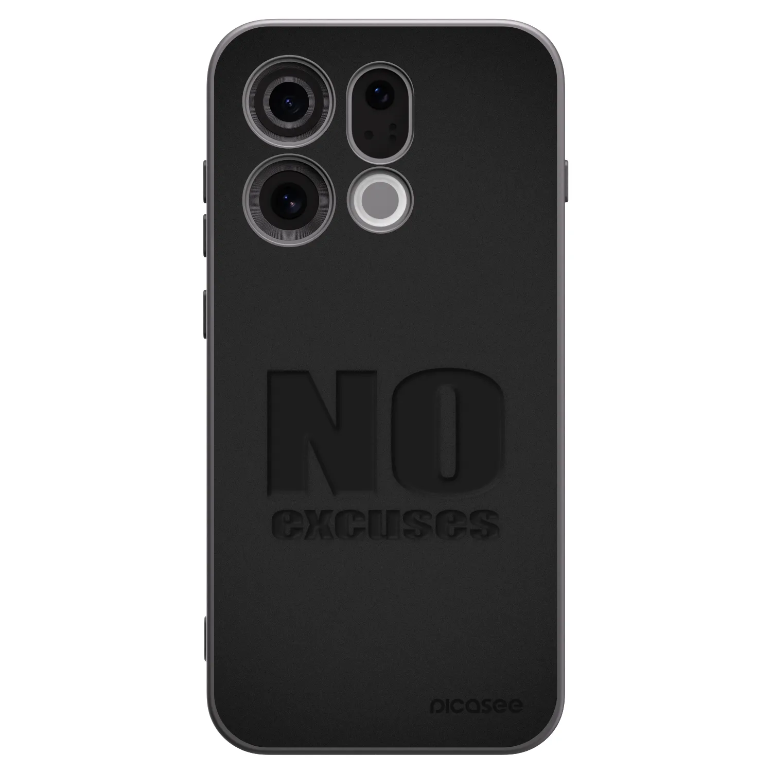 Picasee Μαύρη θήκη σιλικόνης για OPPO Find X9 - No Excuses