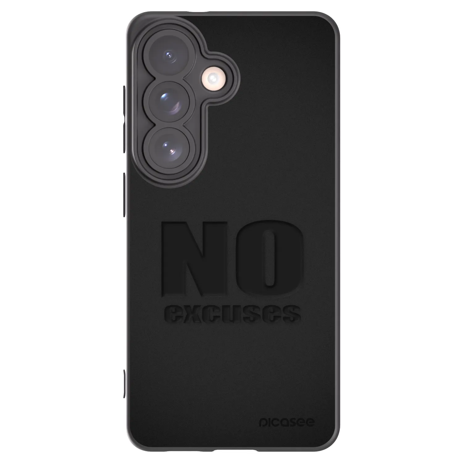 Picasee Μαύρη θήκη σιλικόνης για Samsung Galaxy S26 - No Excuses
