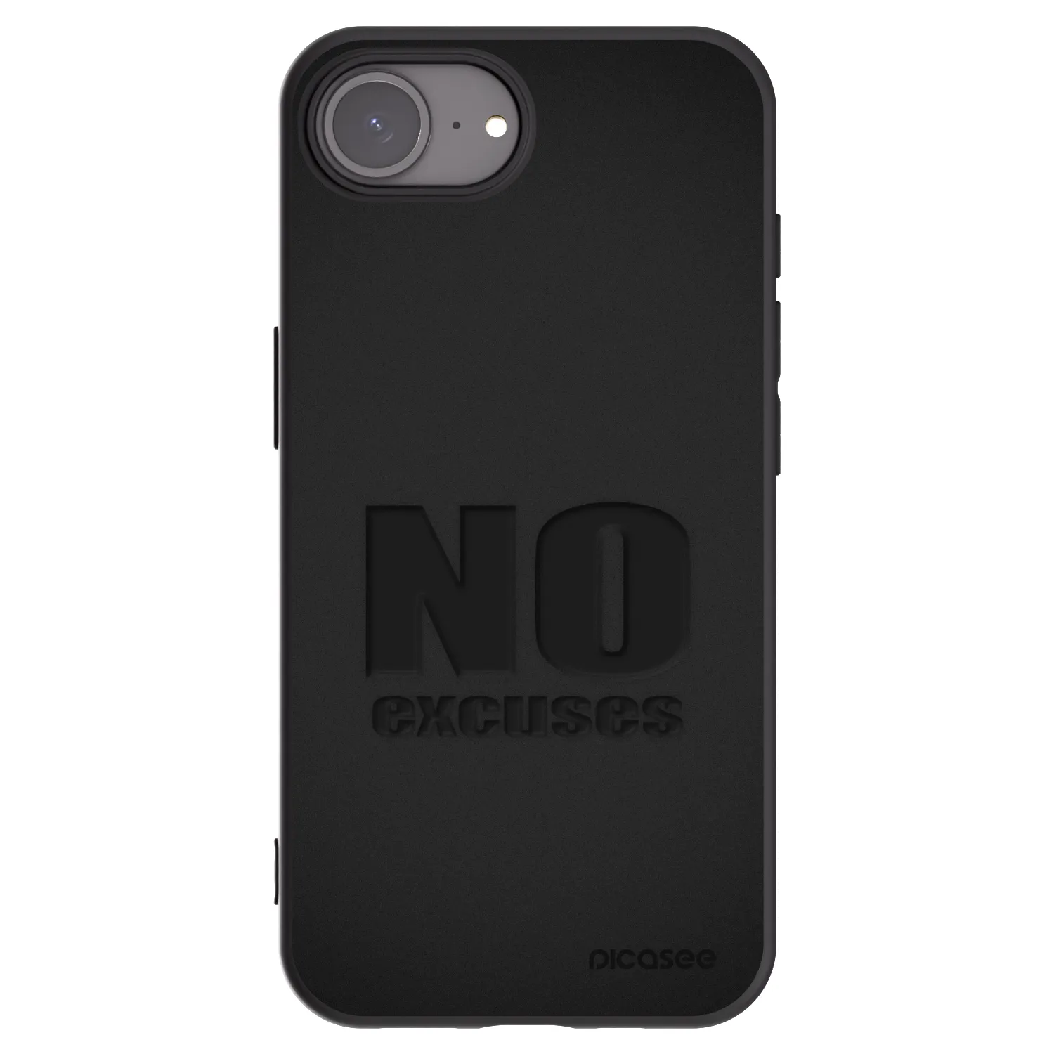 Picasee Μαύρη θήκη σιλικόνης για Apple iPhone 17e - No Excuses