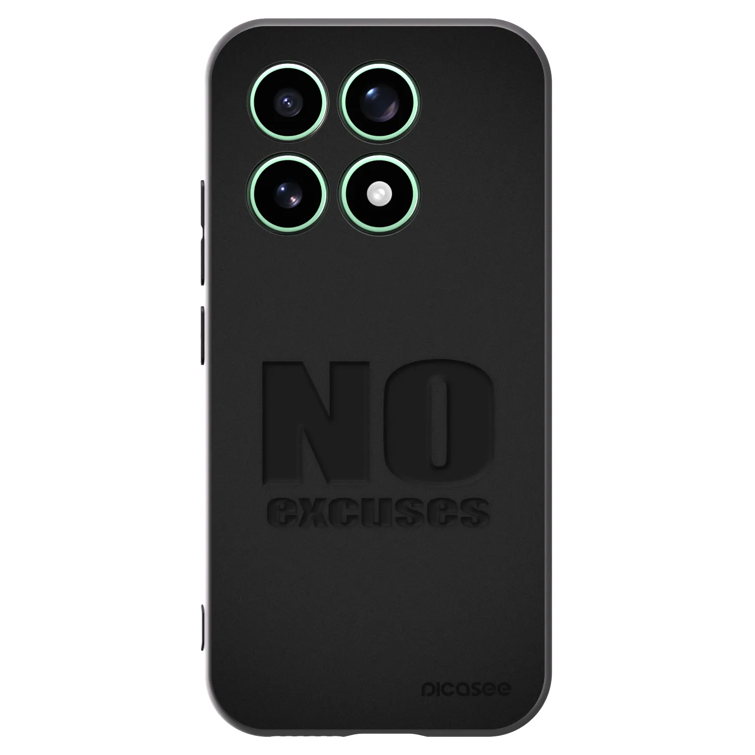 Picasee Μαύρη θήκη σιλικόνης για Xiaomi 17 - No Excuses