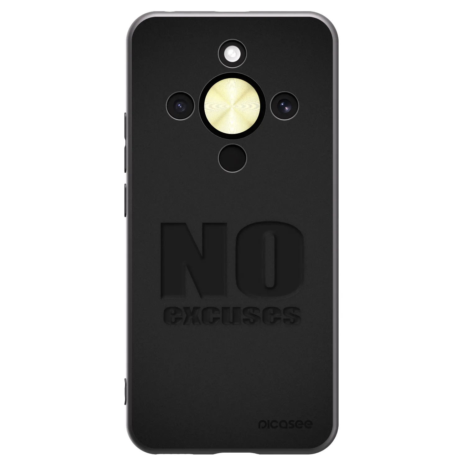 Picasee Μαύρη θήκη σιλικόνης για Honor Magic8 Lite 5G - No Excuses